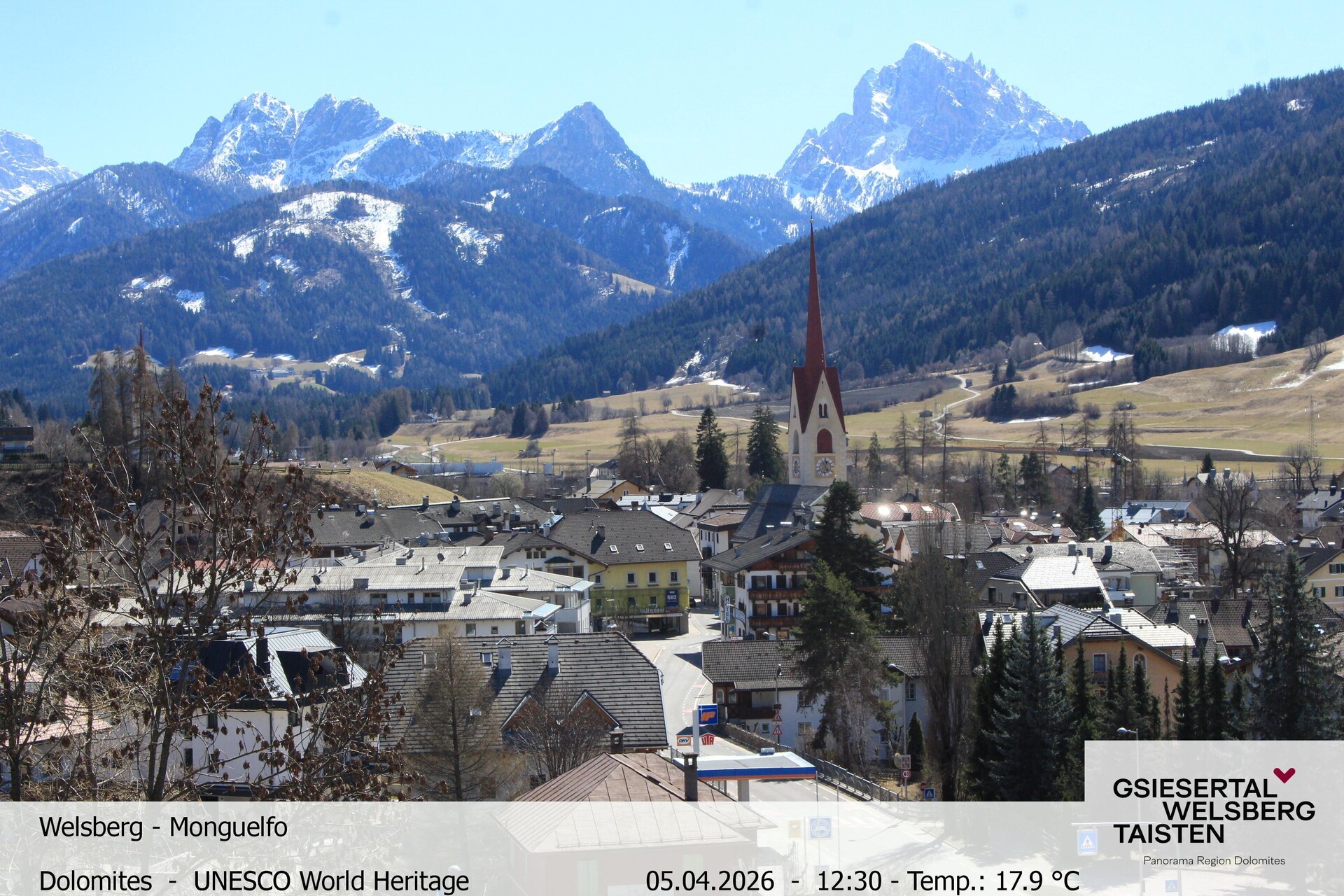 Archiv Foto Webcam Sicht auf Welsberg (Gsieser Tal, Südtirol)