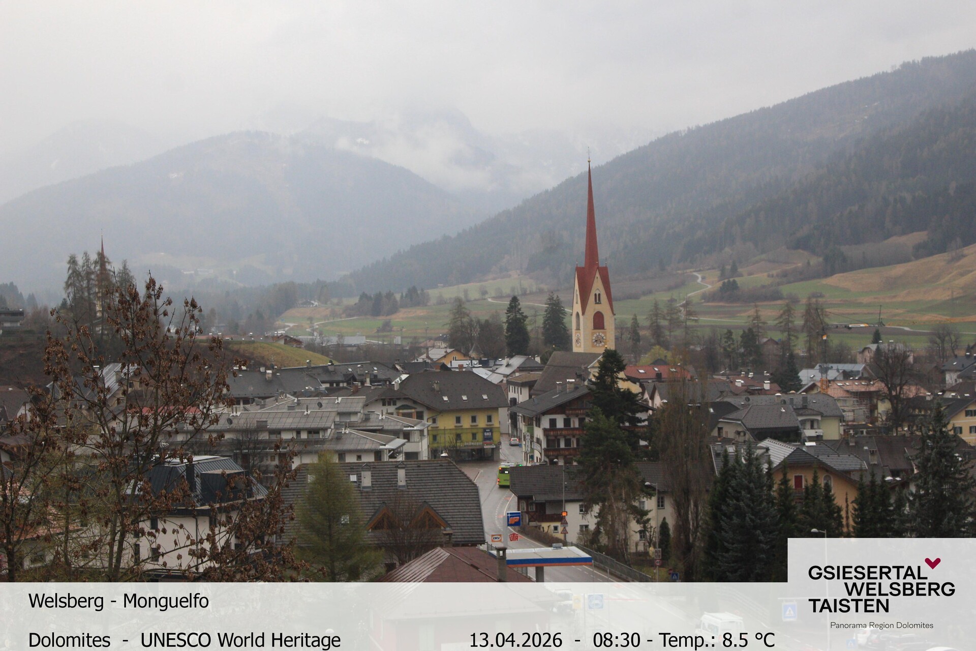 Archiv Foto Webcam Sicht auf Welsberg (Gsieser Tal, Südtirol)