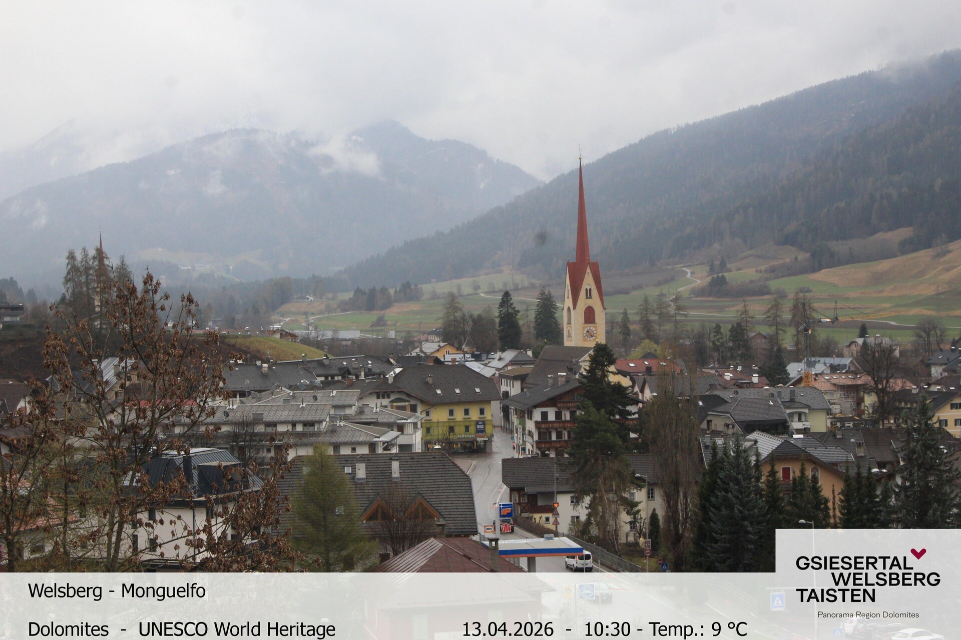 Archiv Foto Webcam Sicht auf Welsberg (Gsieser Tal, Südtirol)