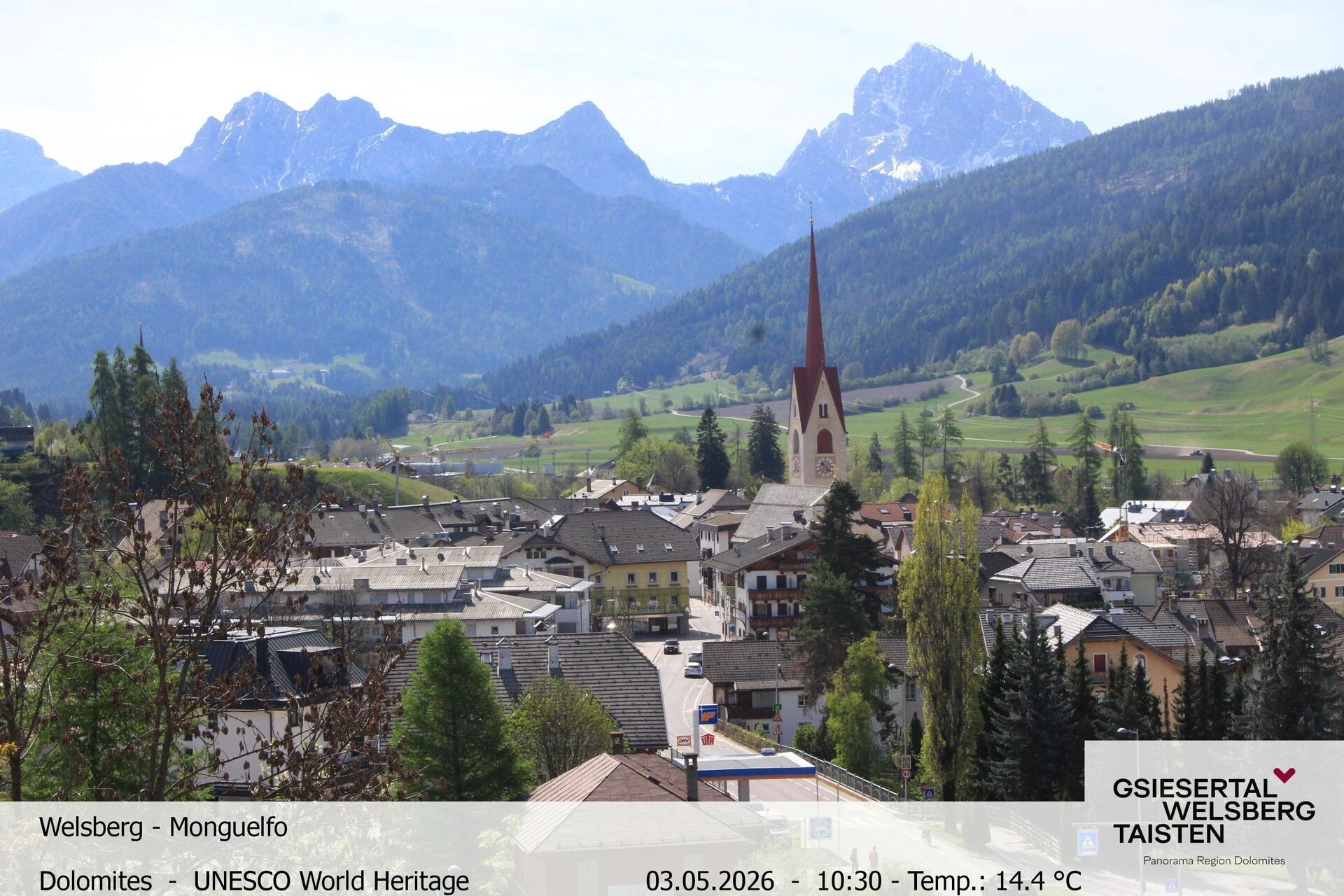 Archiv Foto Webcam Sicht auf Welsberg (Gsieser Tal, Südtirol)