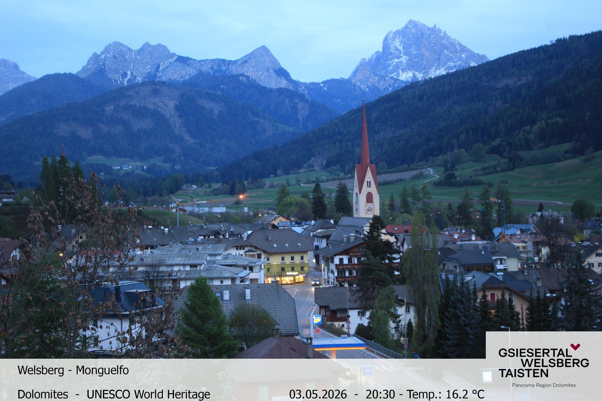 Archiv Foto Webcam Sicht auf Welsberg (Gsieser Tal, Südtirol)