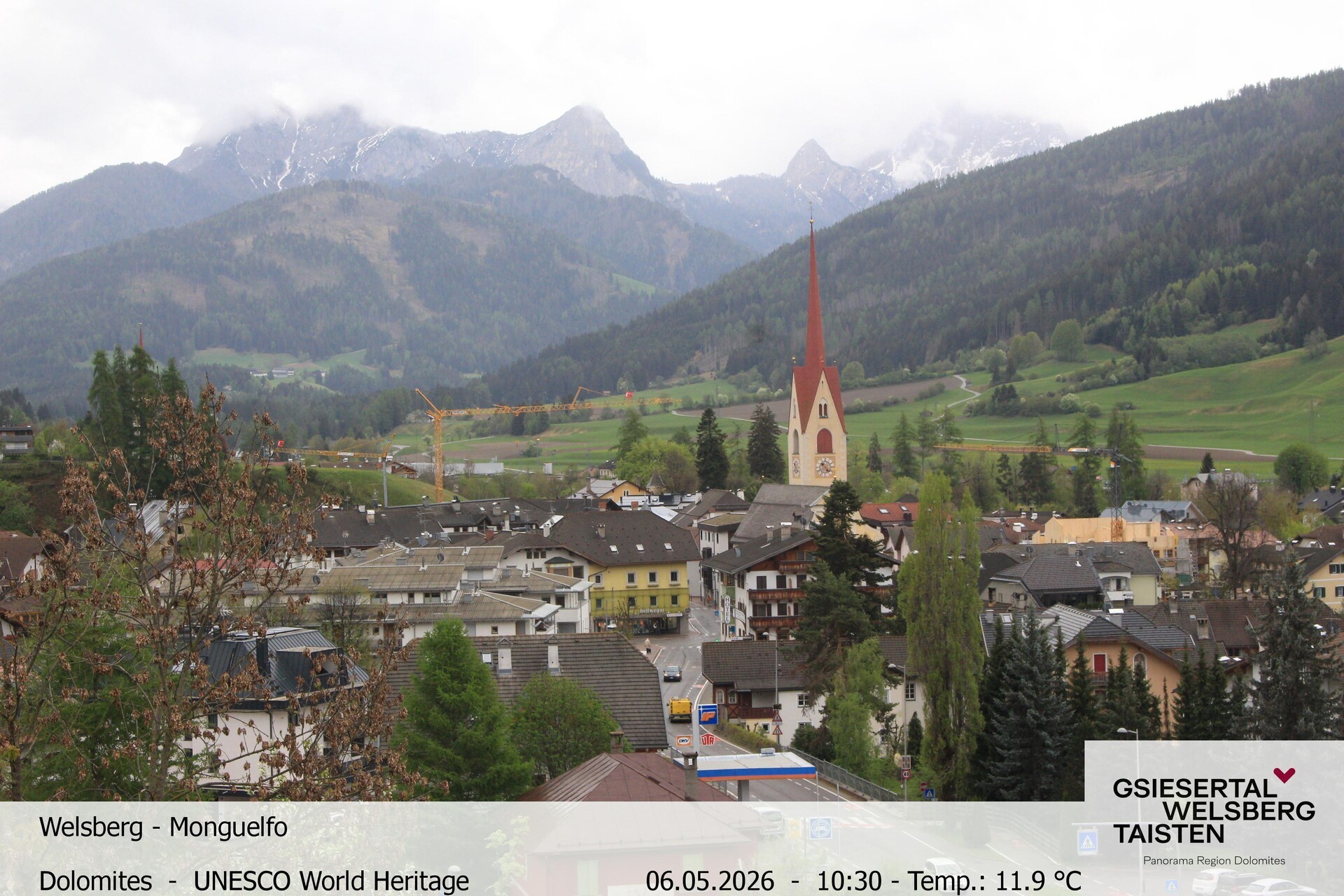 Archiv Foto Webcam Sicht auf Welsberg (Gsieser Tal, Südtirol)