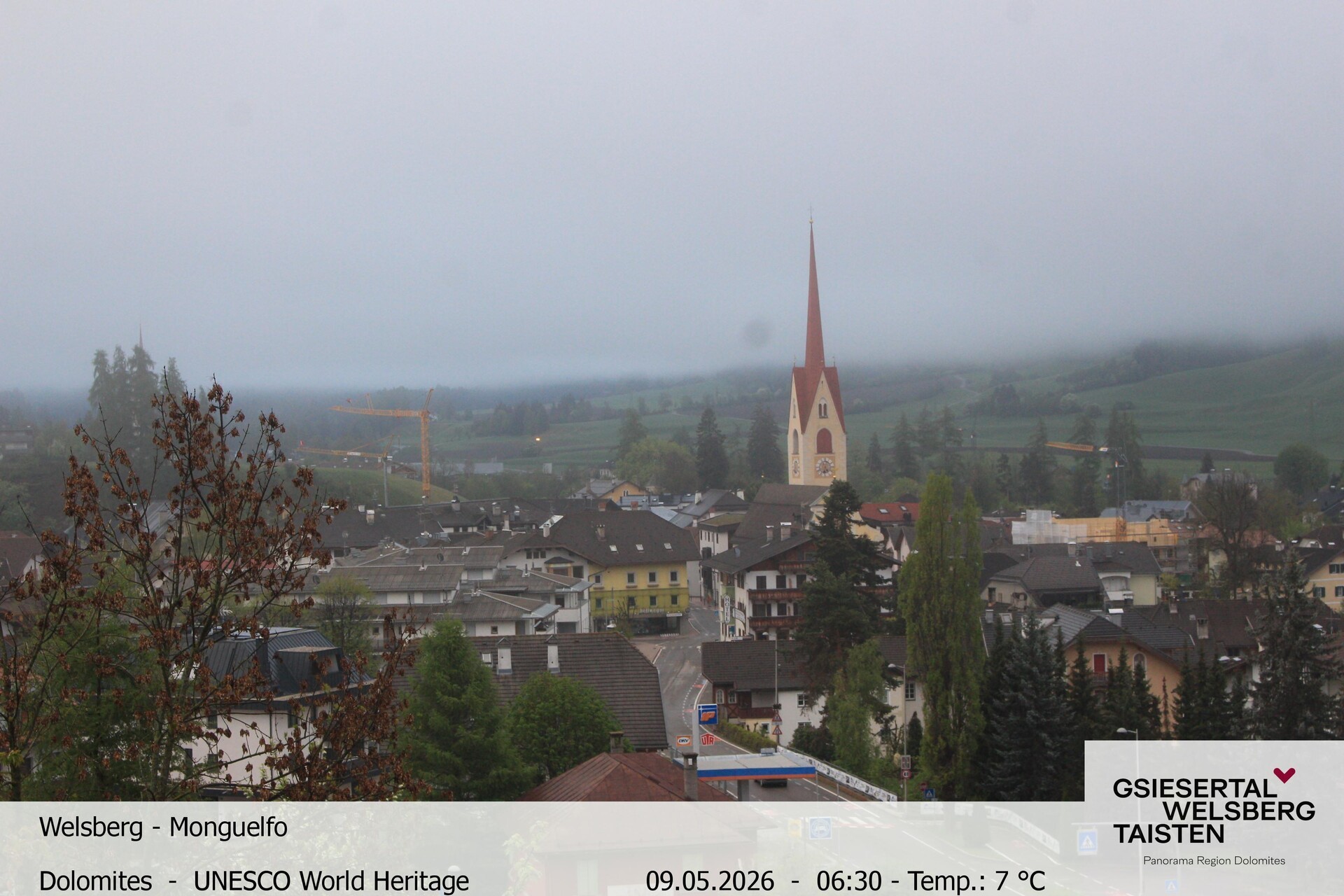 Archiv Foto Webcam Sicht auf Welsberg (Gsieser Tal, Südtirol)
