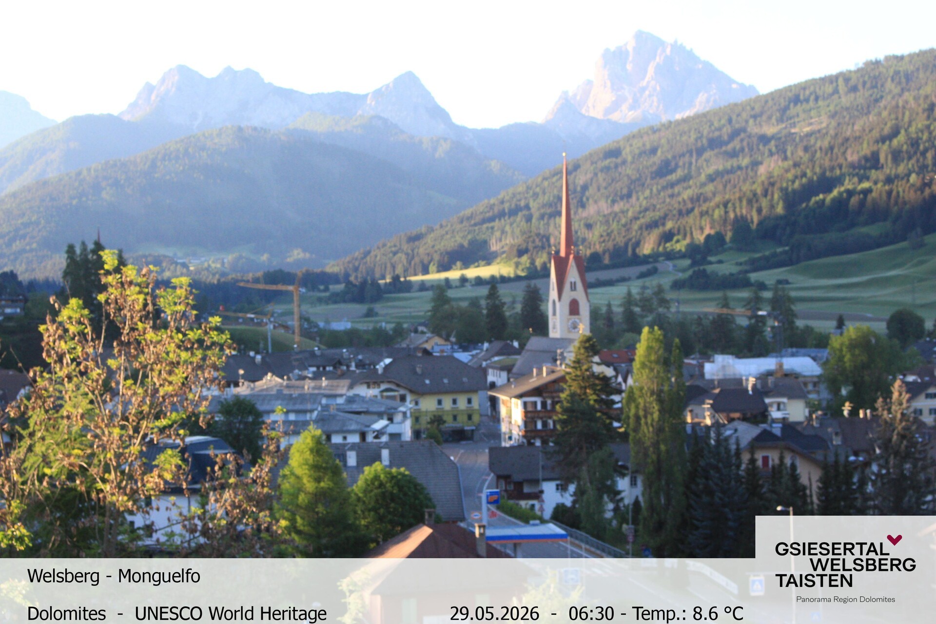 Archiv Foto Webcam Sicht auf Welsberg (Gsieser Tal, Südtirol)