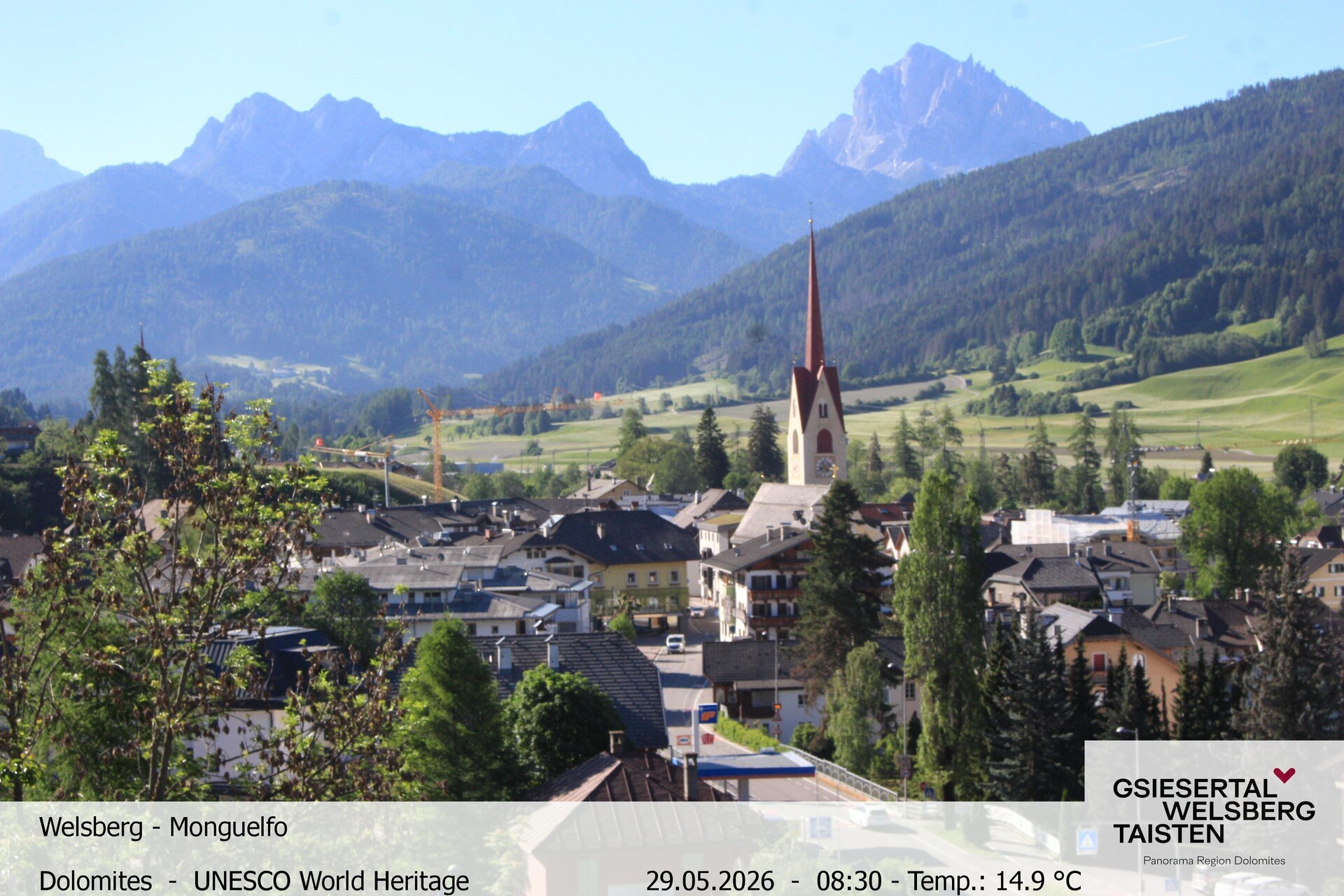Archiv Foto Webcam Sicht auf Welsberg (Gsieser Tal, Südtirol)