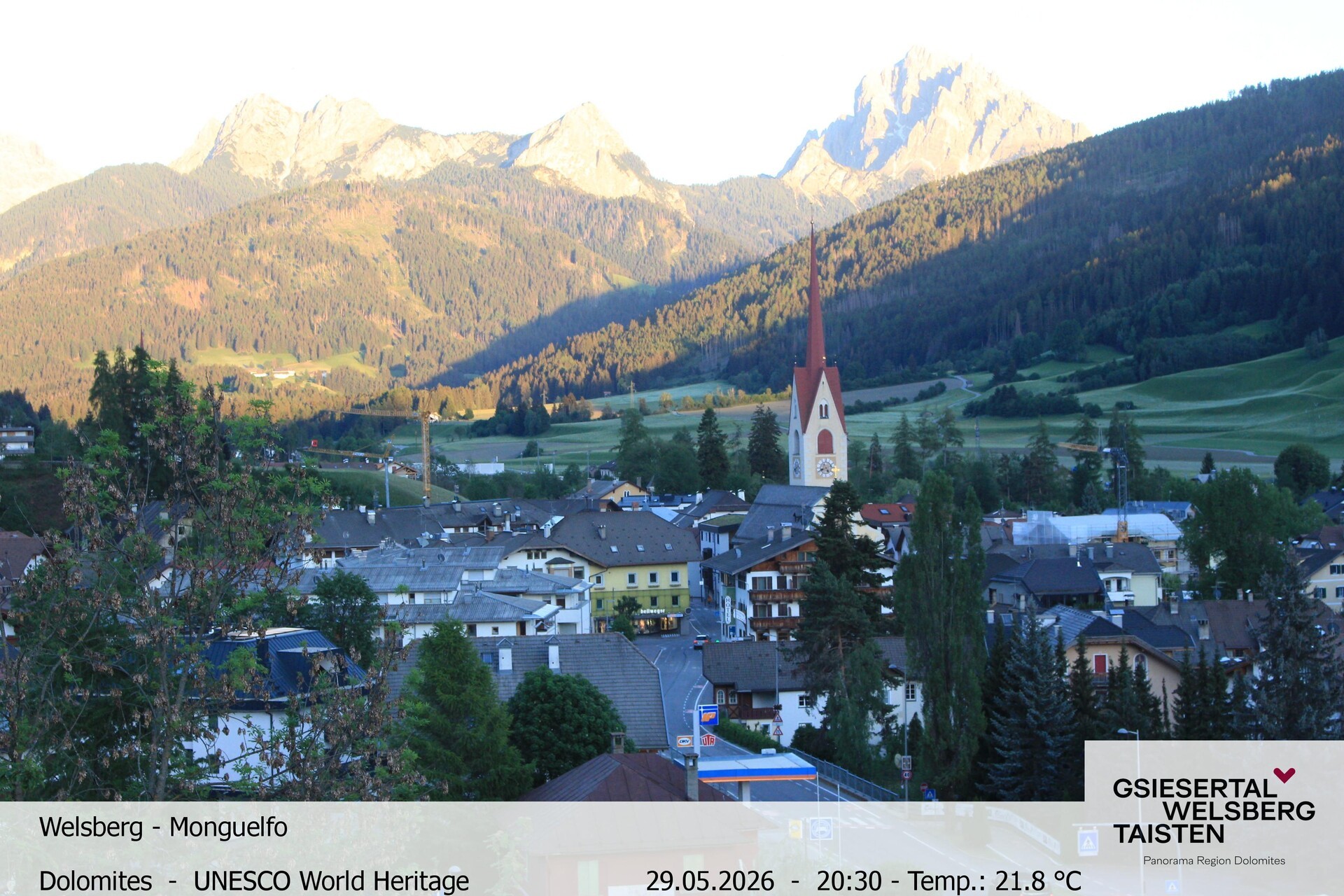 Archiv Foto Webcam Sicht auf Welsberg (Gsieser Tal, Südtirol)