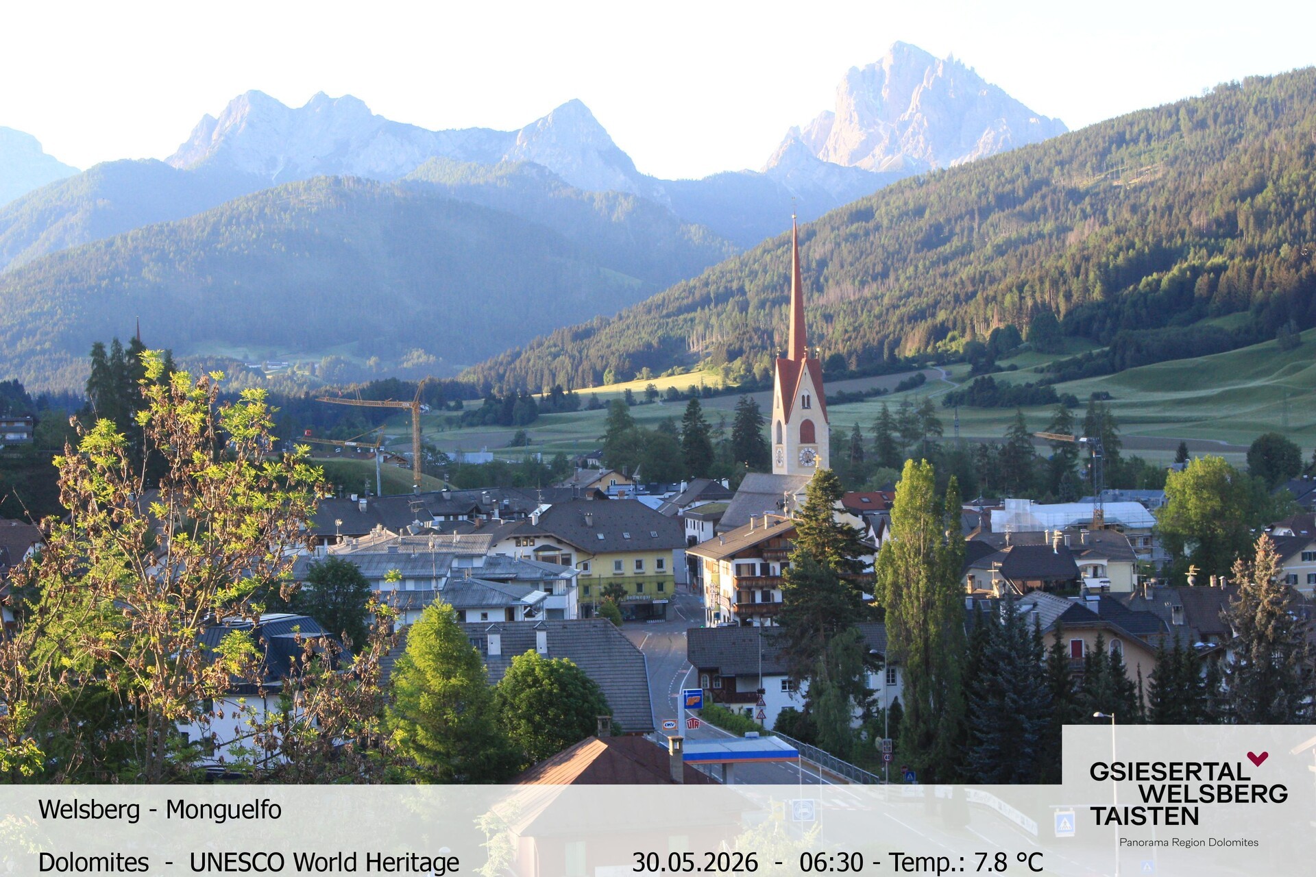 Archiv Foto Webcam Sicht auf Welsberg (Gsieser Tal, Südtirol)