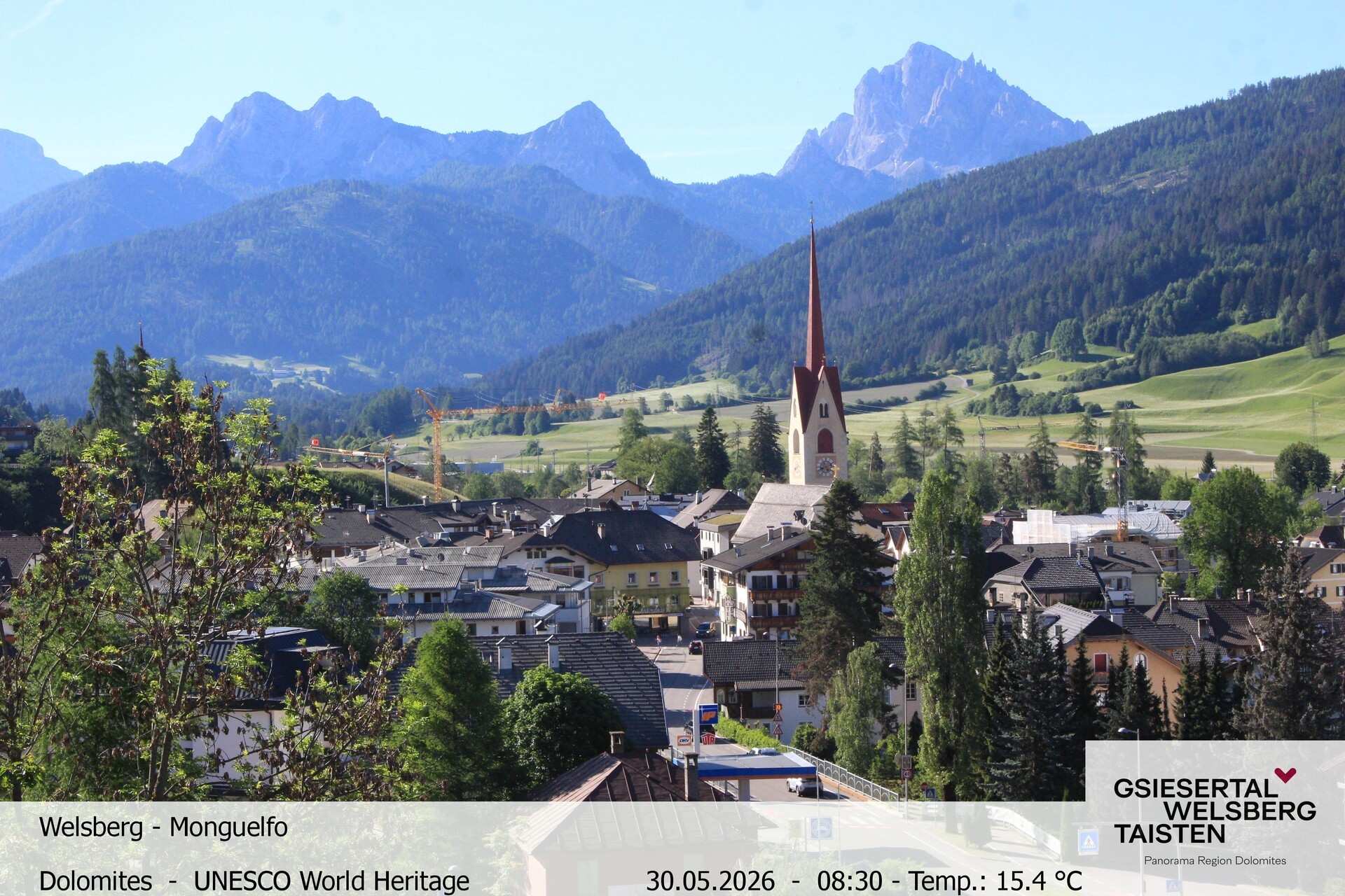 Archiv Foto Webcam Sicht auf Welsberg (Gsieser Tal, Südtirol)