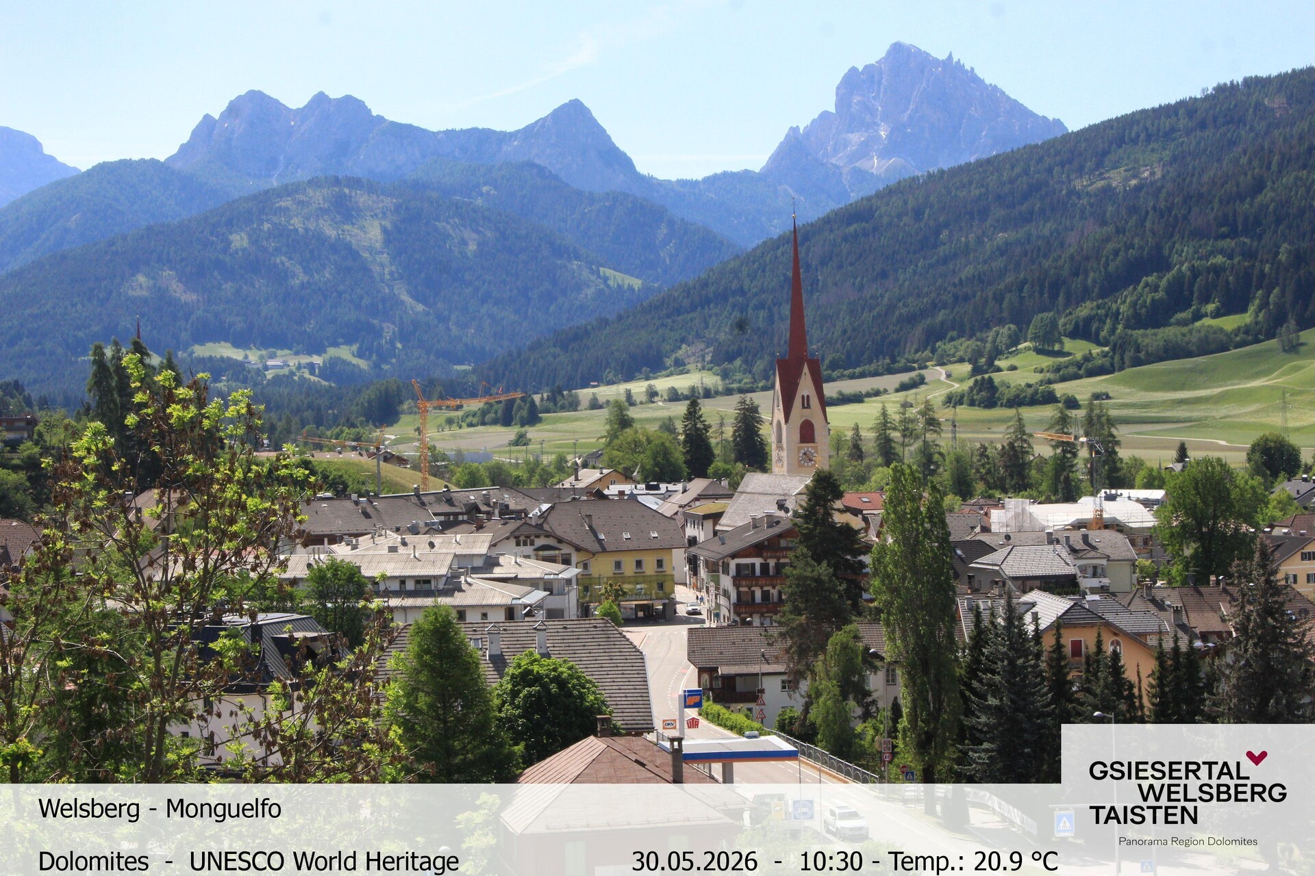 Archiv Foto Webcam Sicht auf Welsberg (Gsieser Tal, Südtirol)