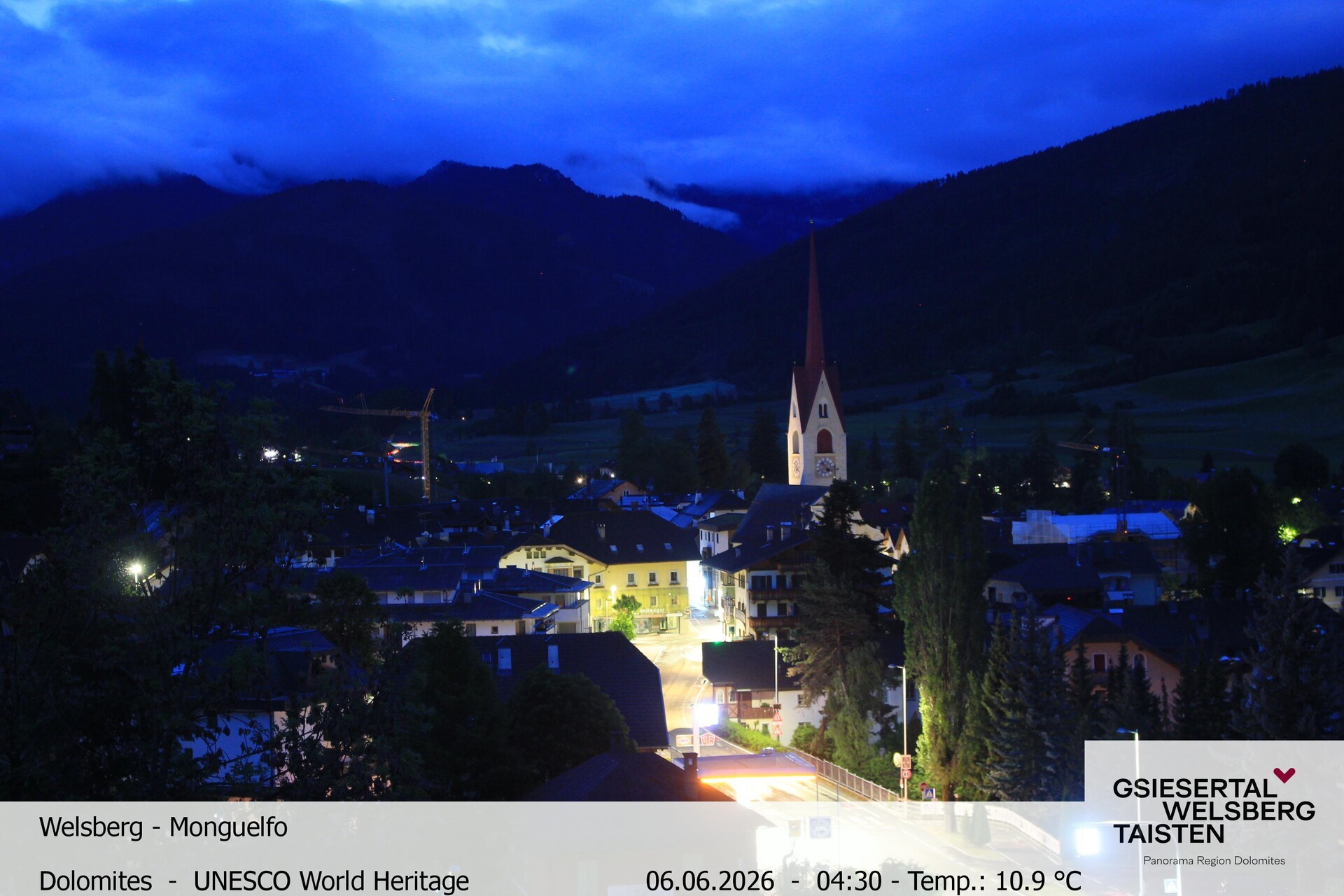 Archiv Foto Webcam Sicht auf Welsberg (Gsieser Tal, Südtirol)