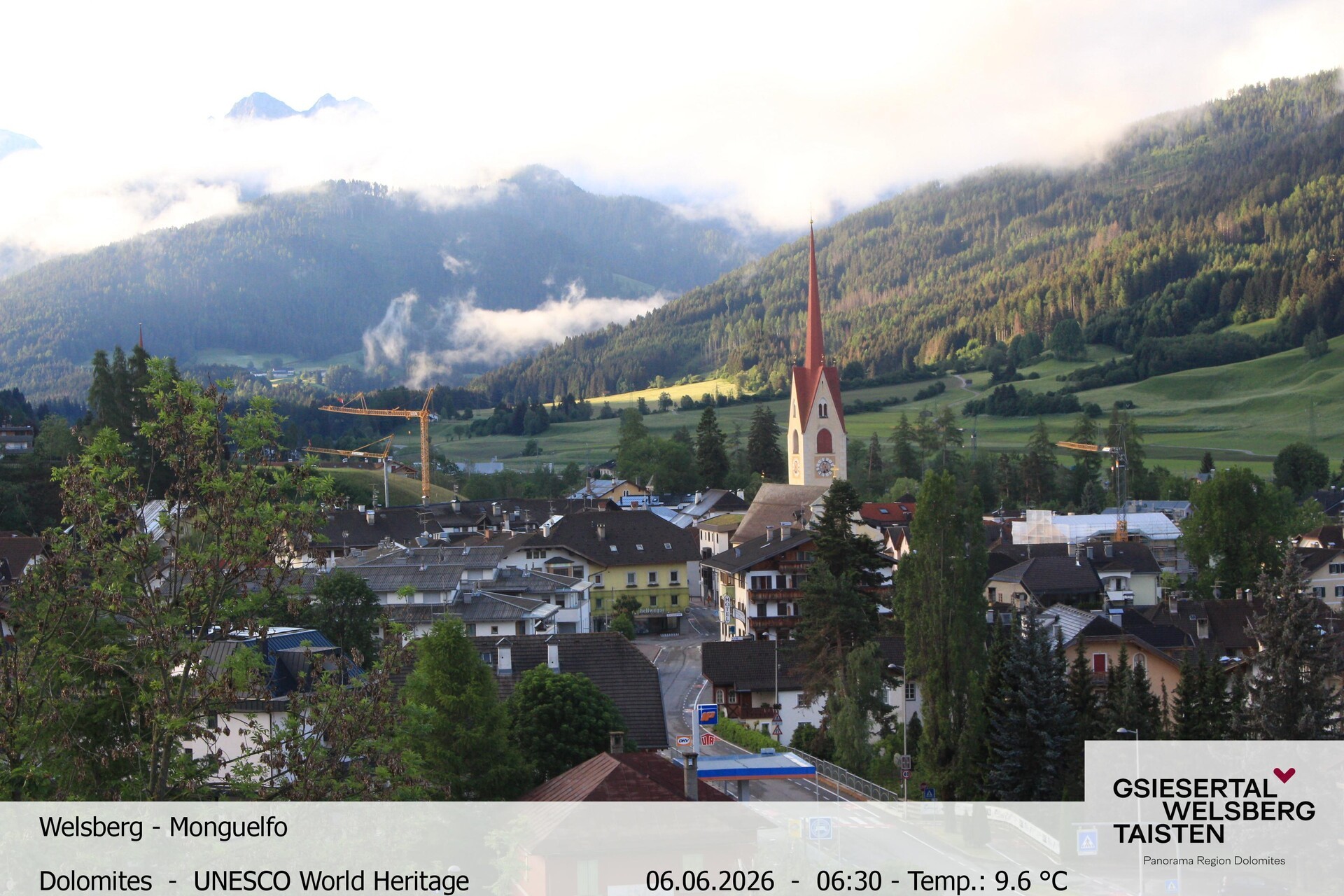 Archiv Foto Webcam Sicht auf Welsberg (Gsieser Tal, Südtirol)