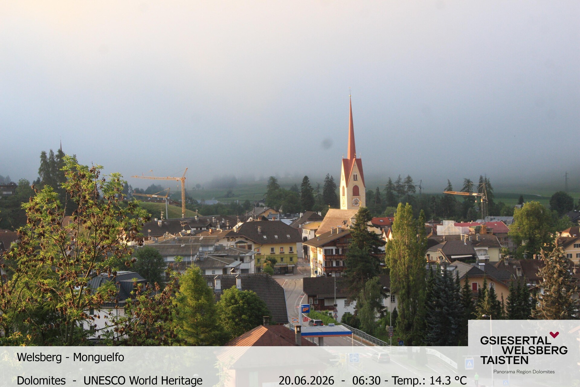 Archiv Foto Webcam Sicht auf Welsberg (Gsieser Tal, Südtirol)