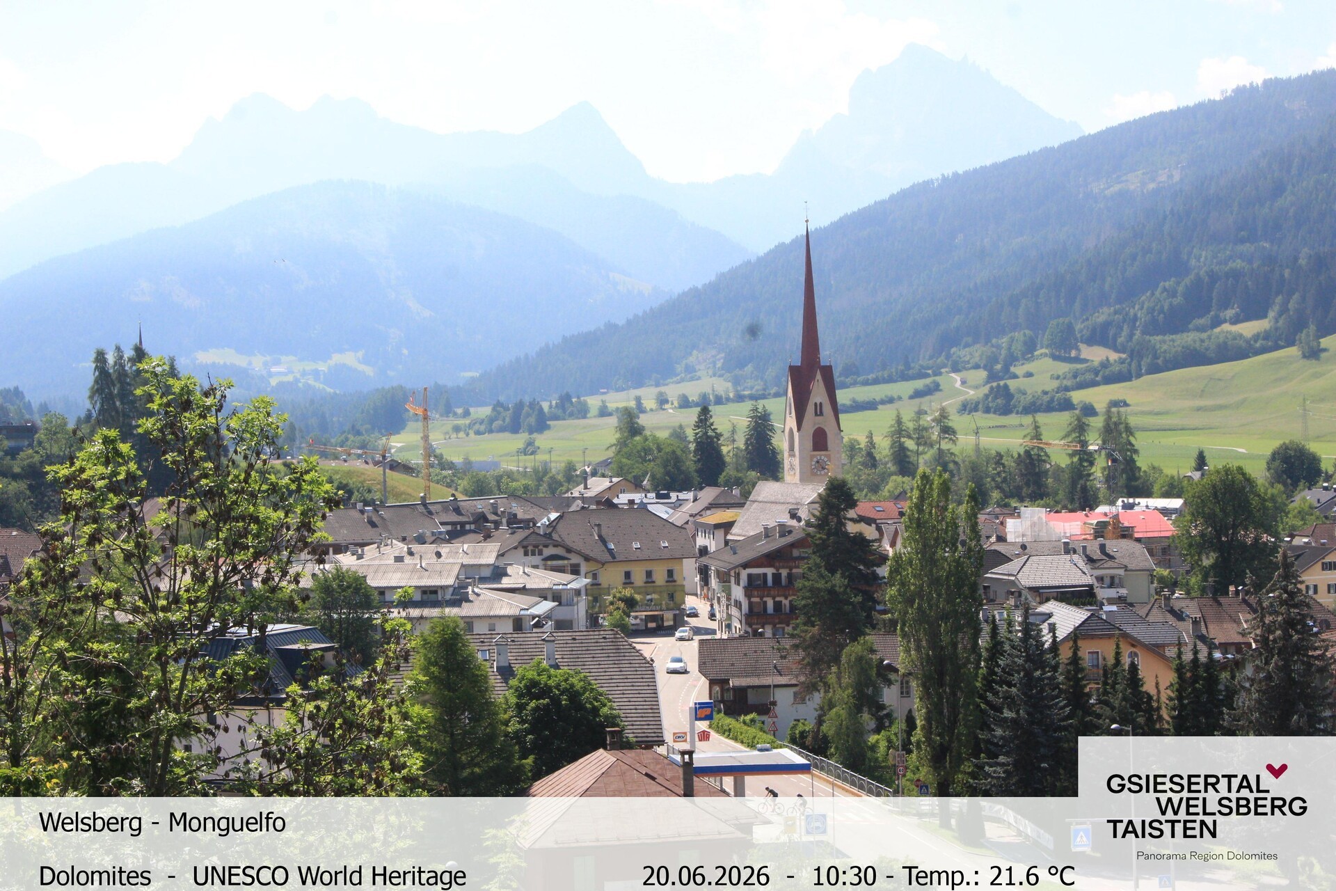 Archiv Foto Webcam Sicht auf Welsberg (Gsieser Tal, Südtirol)