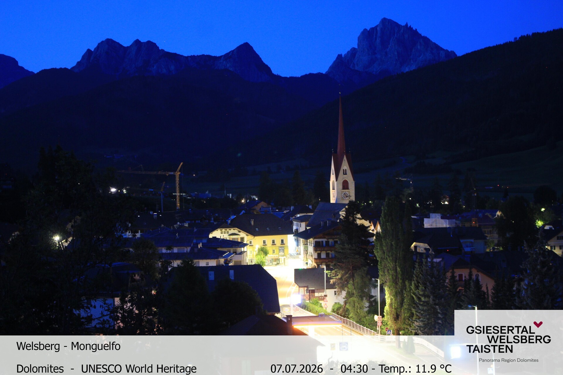 Archiv Foto Webcam Sicht auf Welsberg (Gsieser Tal, Südtirol)