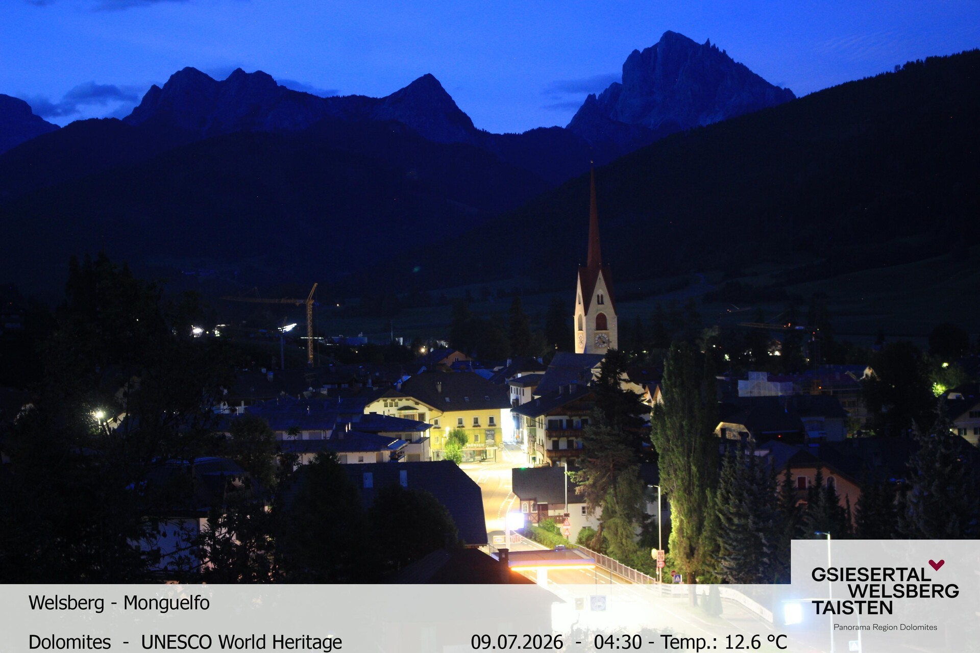 Archiv Foto Webcam Sicht auf Welsberg (Gsieser Tal, Südtirol)