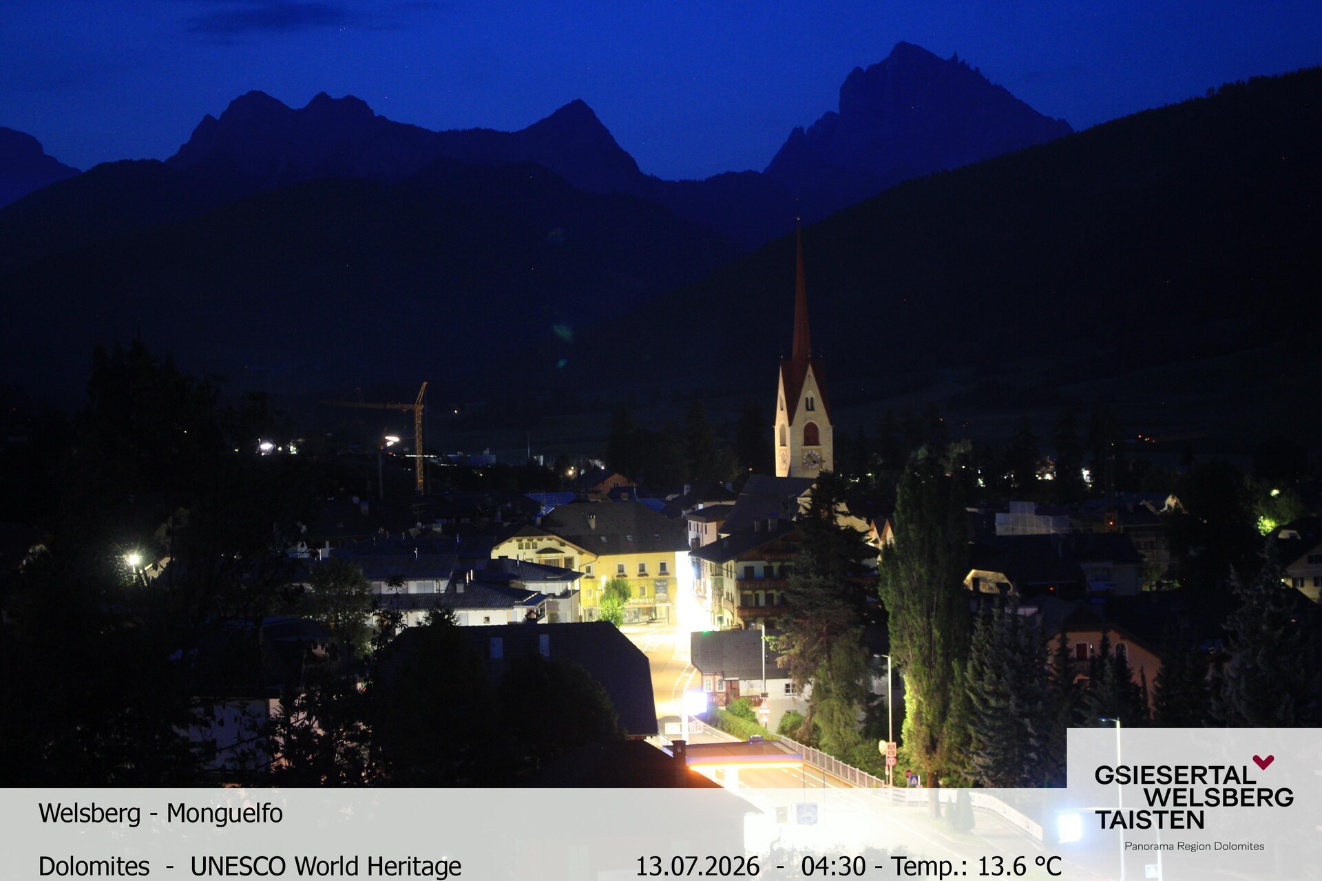 Archiv Foto Webcam Sicht auf Welsberg (Gsieser Tal, Südtirol)