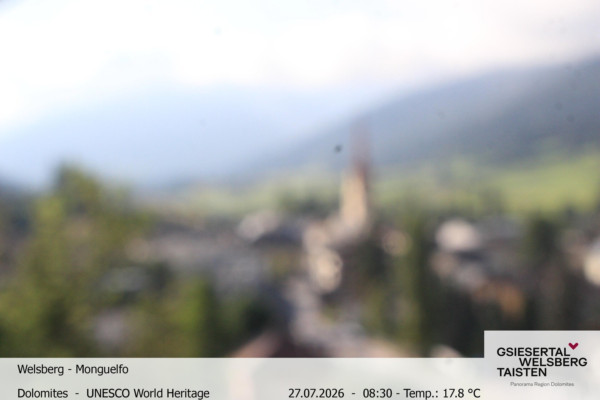 Archiv Foto Webcam Sicht auf Welsberg (Gsieser Tal, Südtirol)
