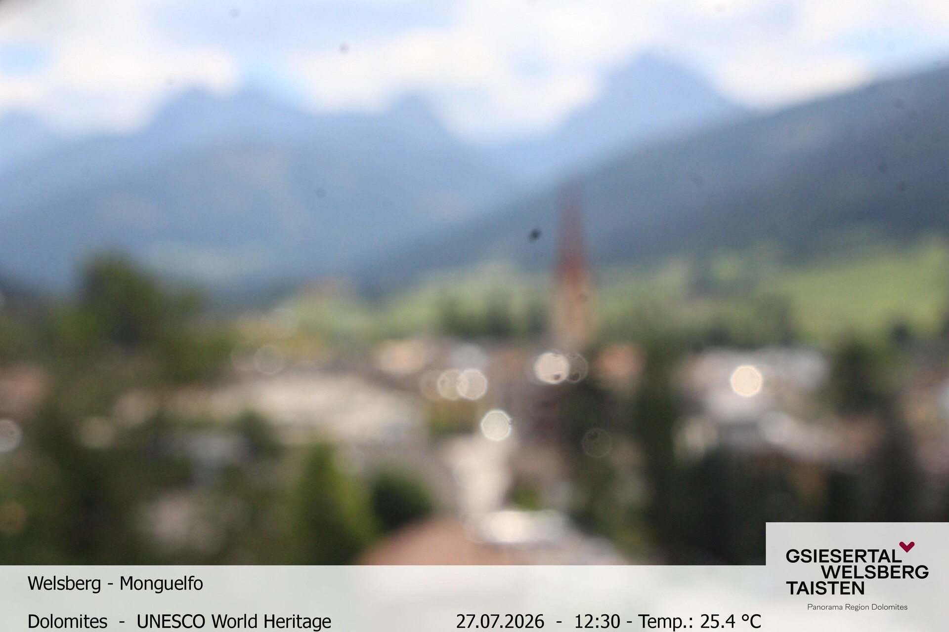 Archived image Webcam View towards Welsberg (Gsieser Valley, South Tyrol)