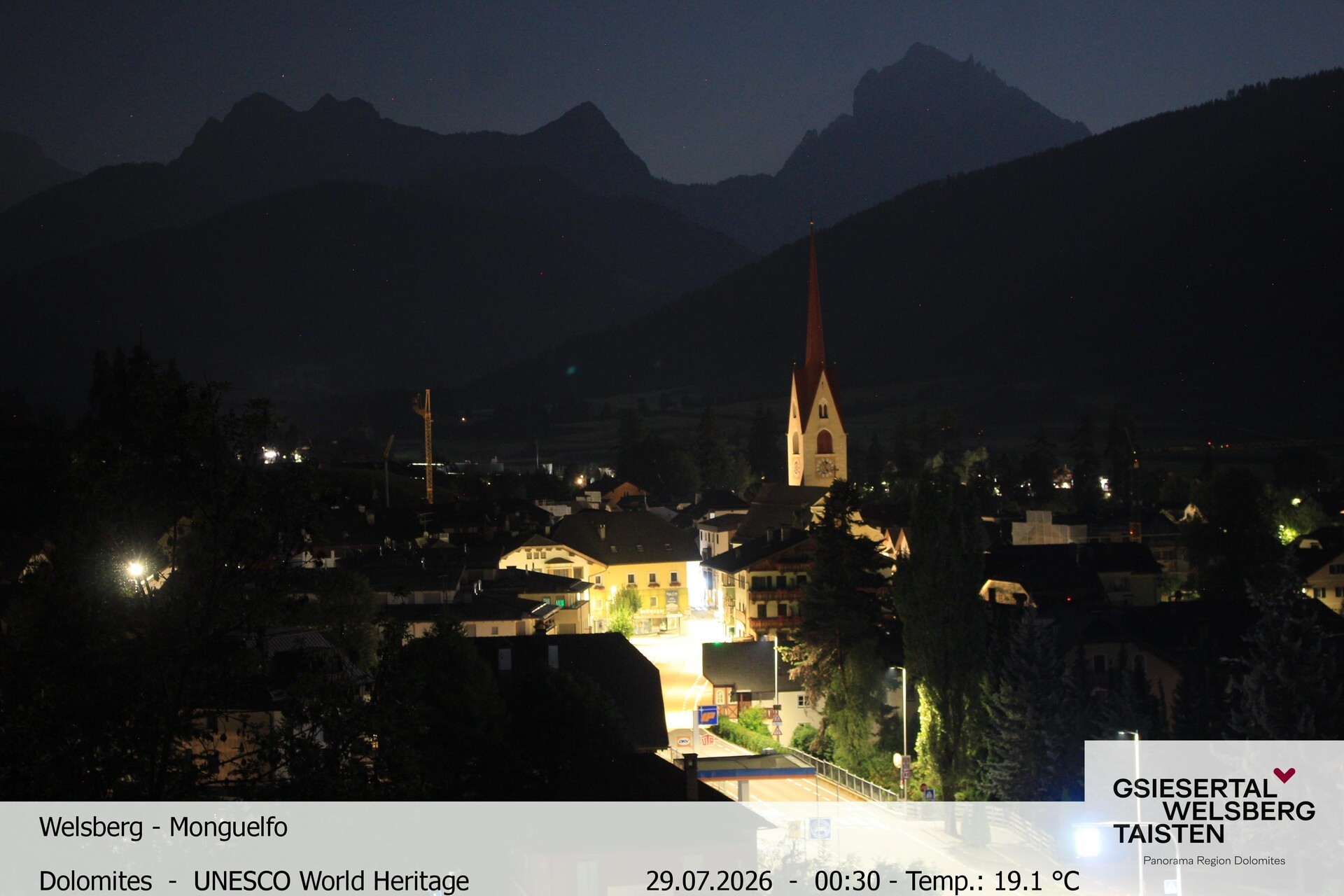 Archiv Foto Webcam Sicht auf Welsberg (Gsieser Tal, Südtirol)