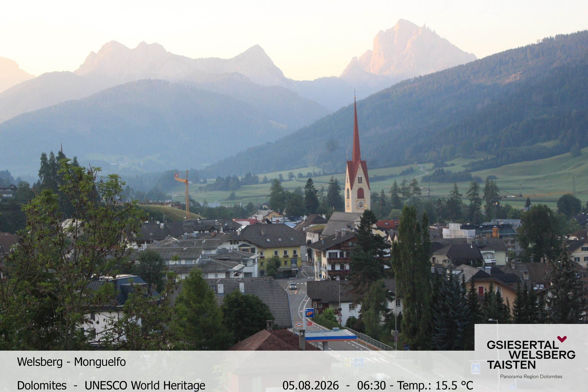 Archiv Foto Webcam Sicht auf Welsberg (Gsieser Tal, Südtirol)
