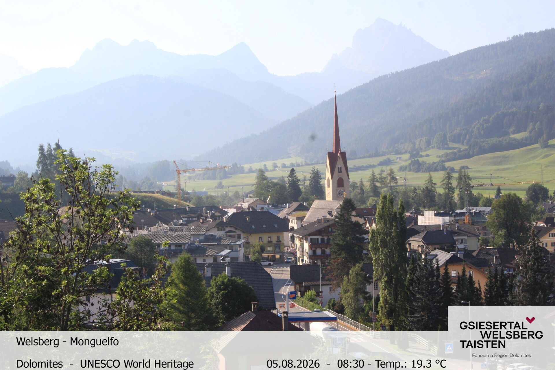 Archiv Foto Webcam Sicht auf Welsberg (Gsieser Tal, Südtirol)