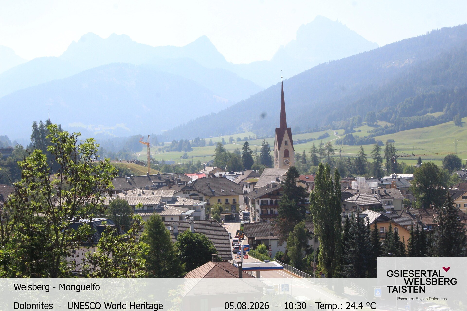 Archiv Foto Webcam Sicht auf Welsberg (Gsieser Tal, Südtirol)