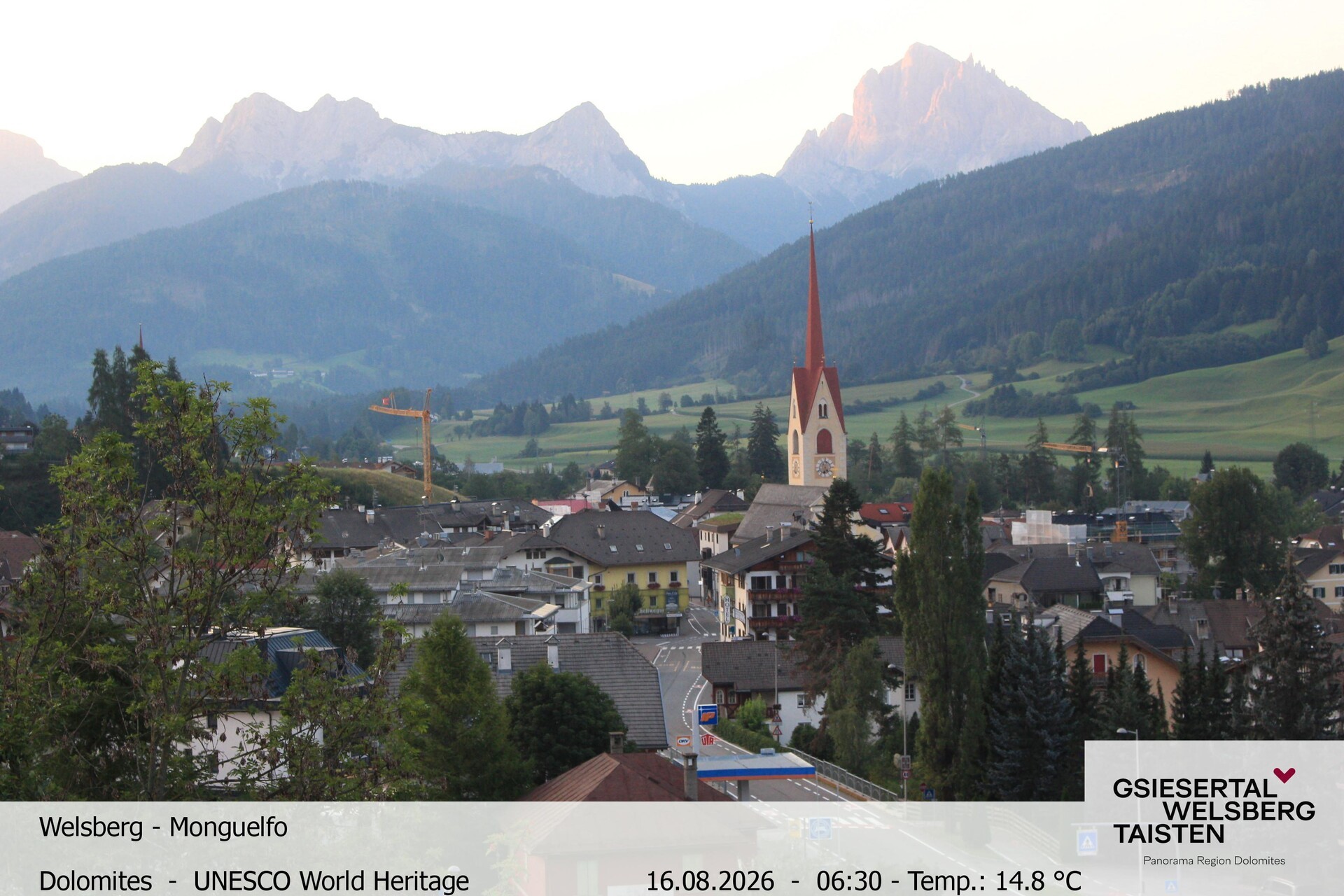 Archiv Foto Webcam Sicht auf Welsberg (Gsieser Tal, Südtirol)
