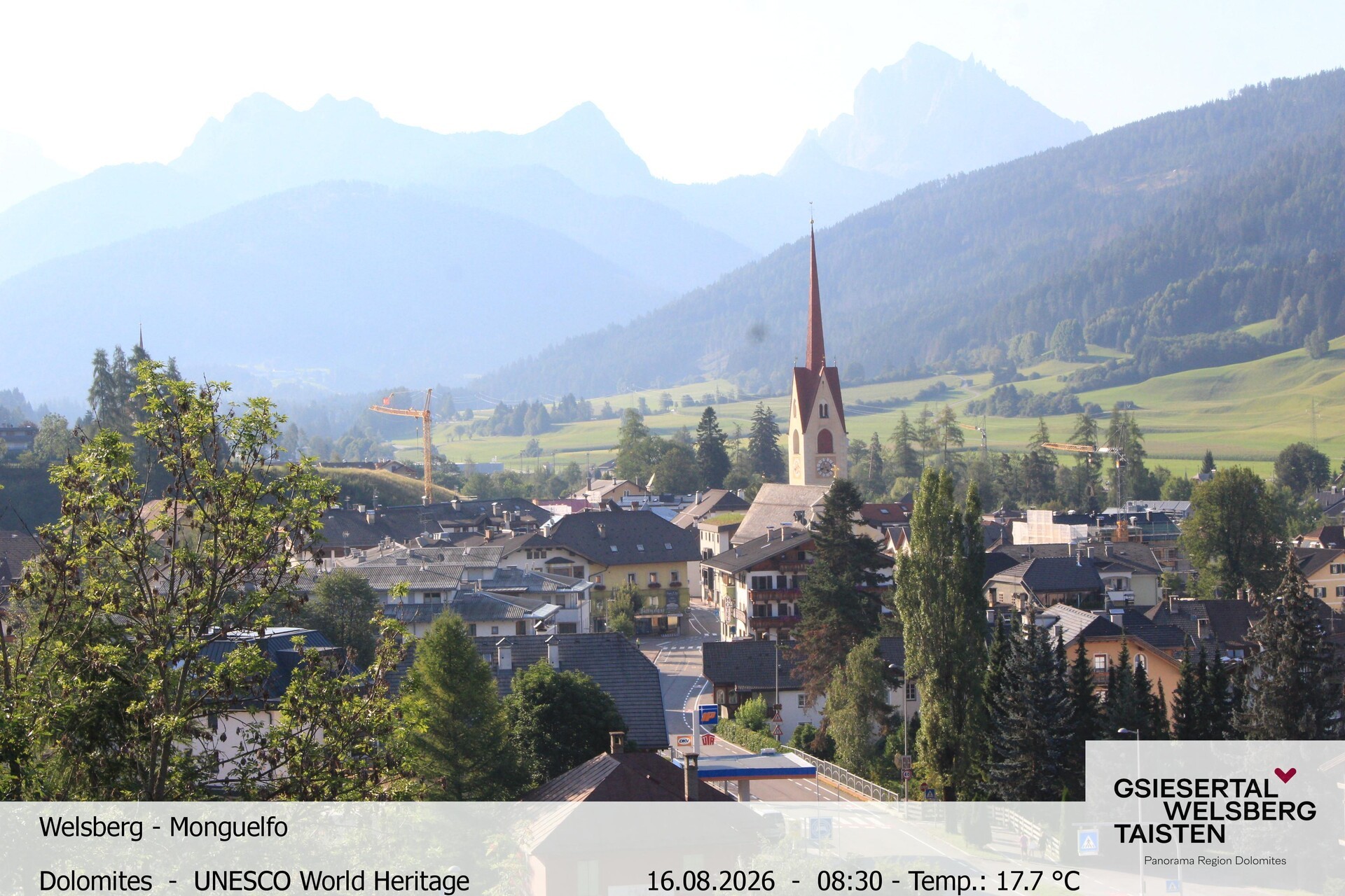 Archiv Foto Webcam Sicht auf Welsberg (Gsieser Tal, Südtirol)