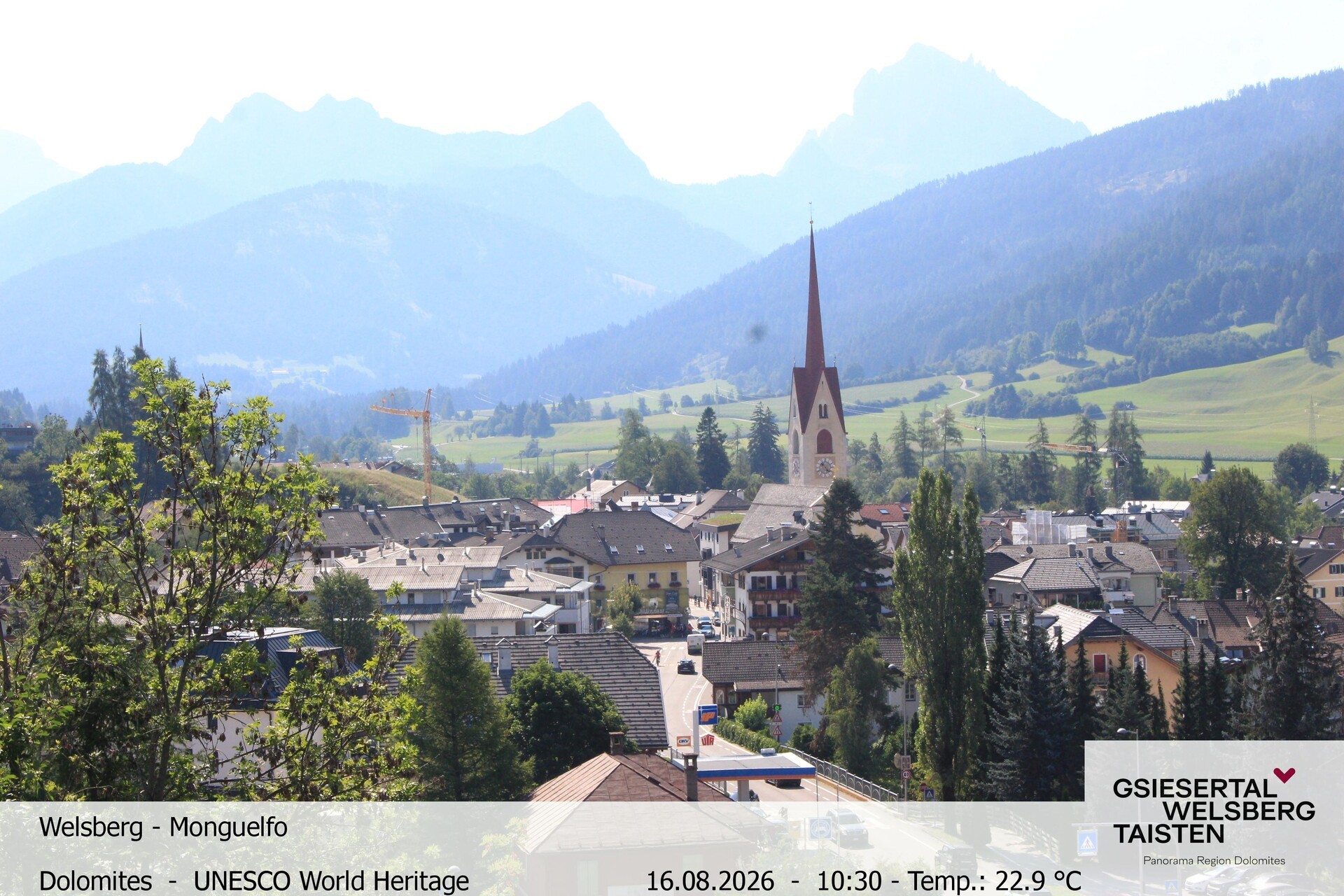 Archiv Foto Webcam Sicht auf Welsberg (Gsieser Tal, Südtirol)