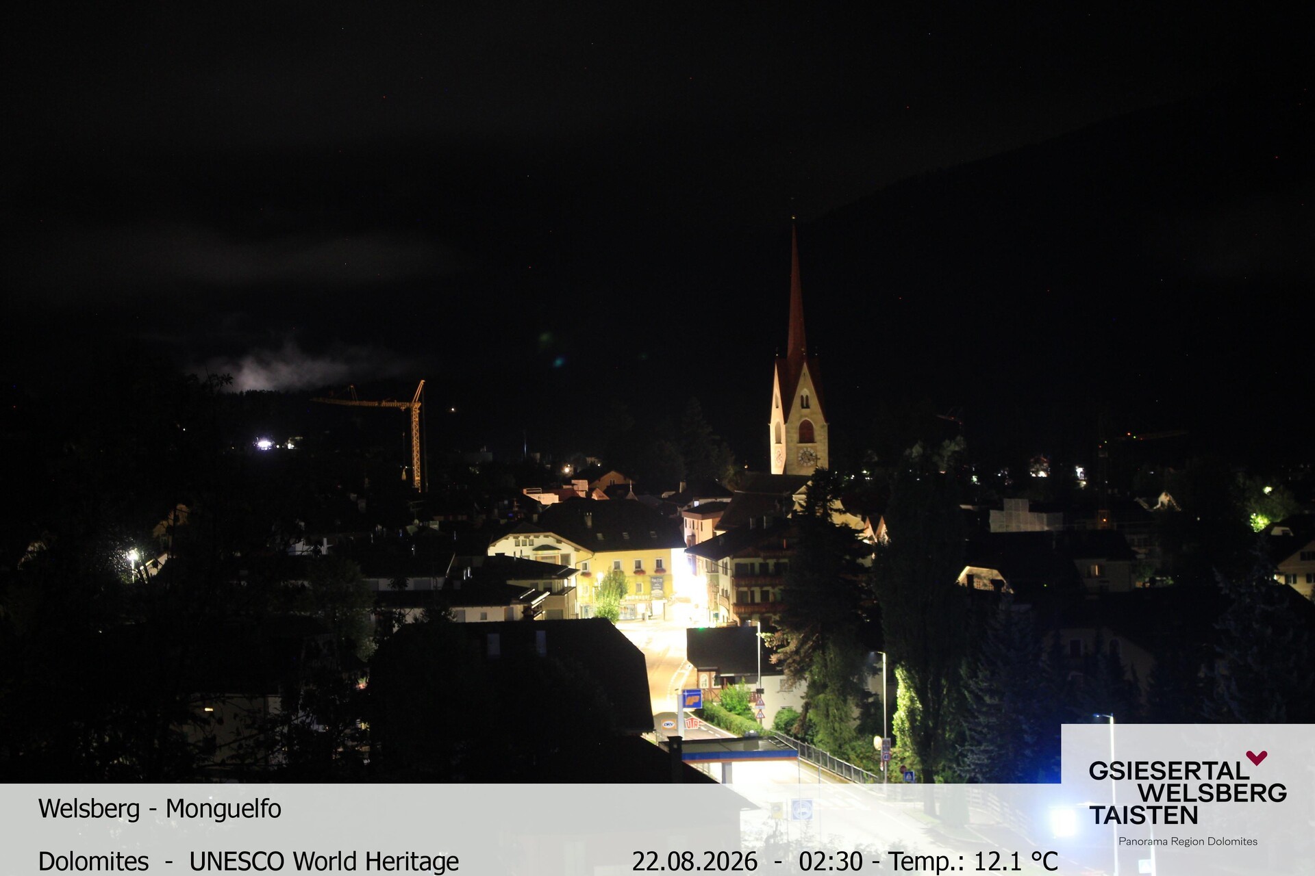 Archiv Foto Webcam Sicht auf Welsberg (Gsieser Tal, Südtirol)