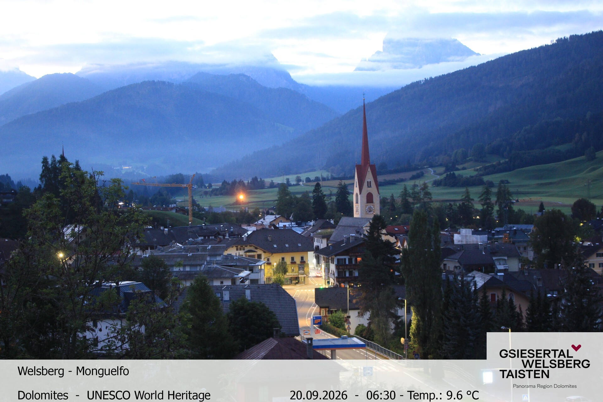 Archiv Foto Webcam Sicht auf Welsberg (Gsieser Tal, Südtirol)