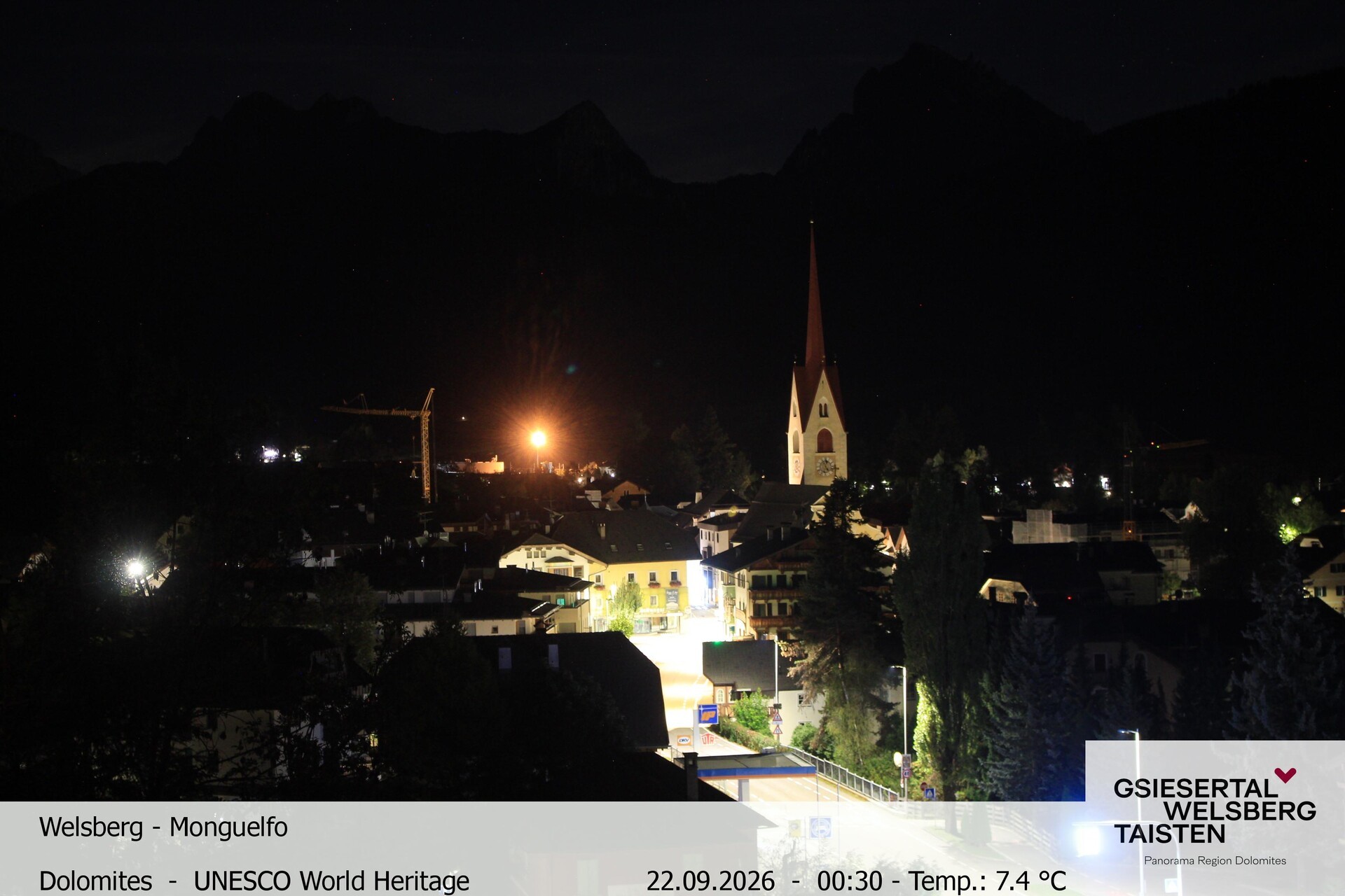 Archiv Foto Webcam Sicht auf Welsberg (Gsieser Tal, Südtirol)