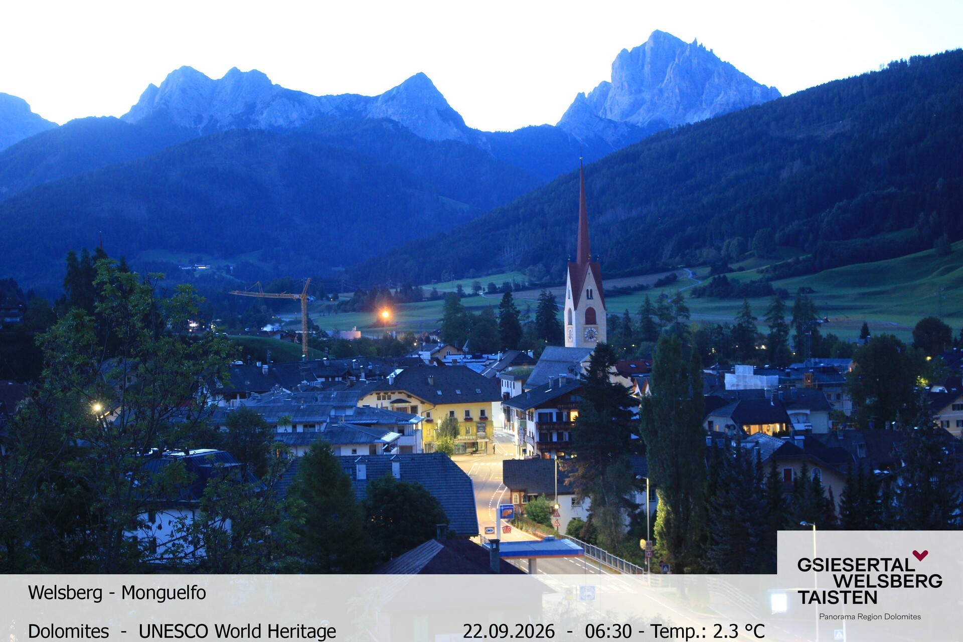 Archiv Foto Webcam Sicht auf Welsberg (Gsieser Tal, Südtirol)