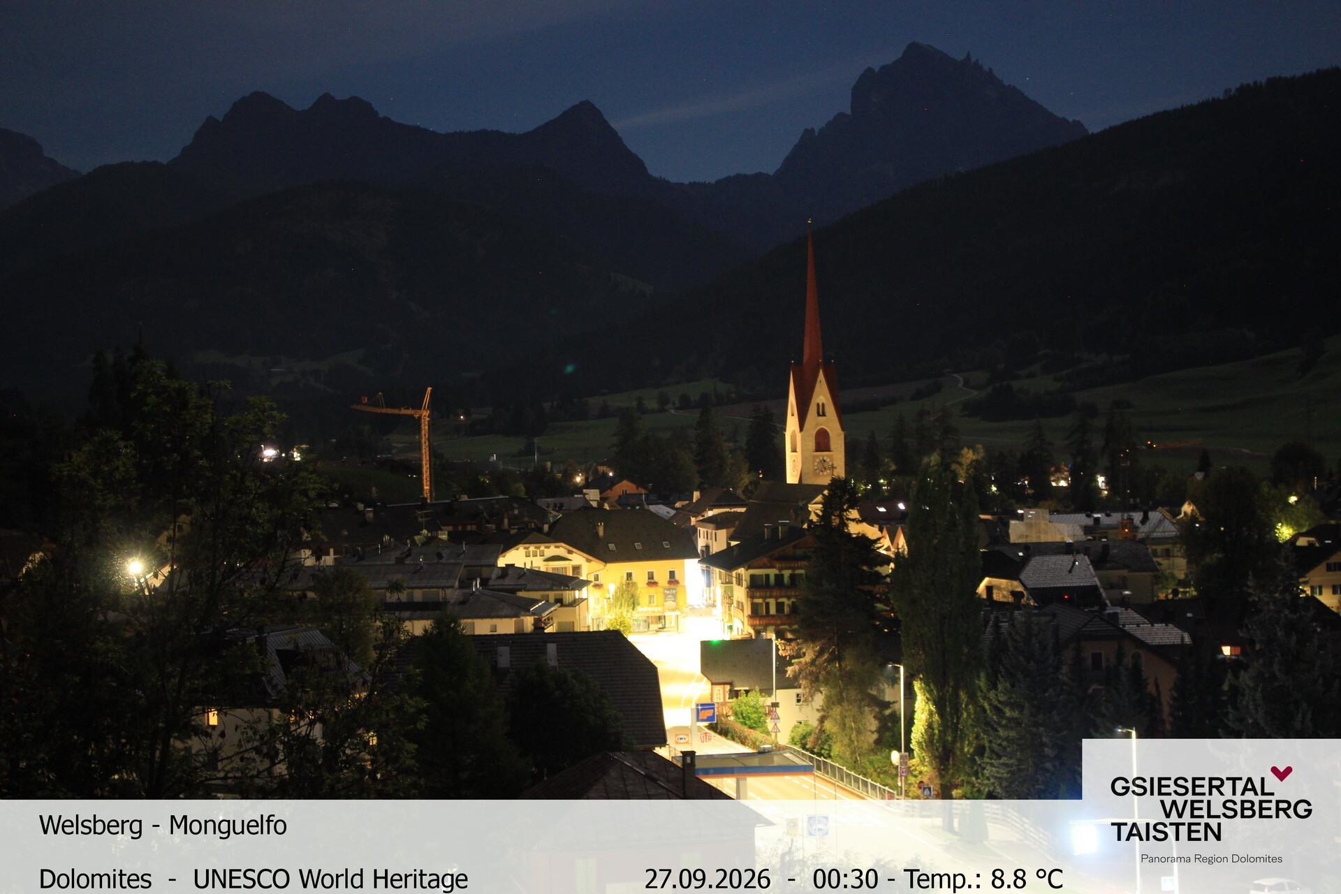 Archiv Foto Webcam Sicht auf Welsberg (Gsieser Tal, Südtirol)