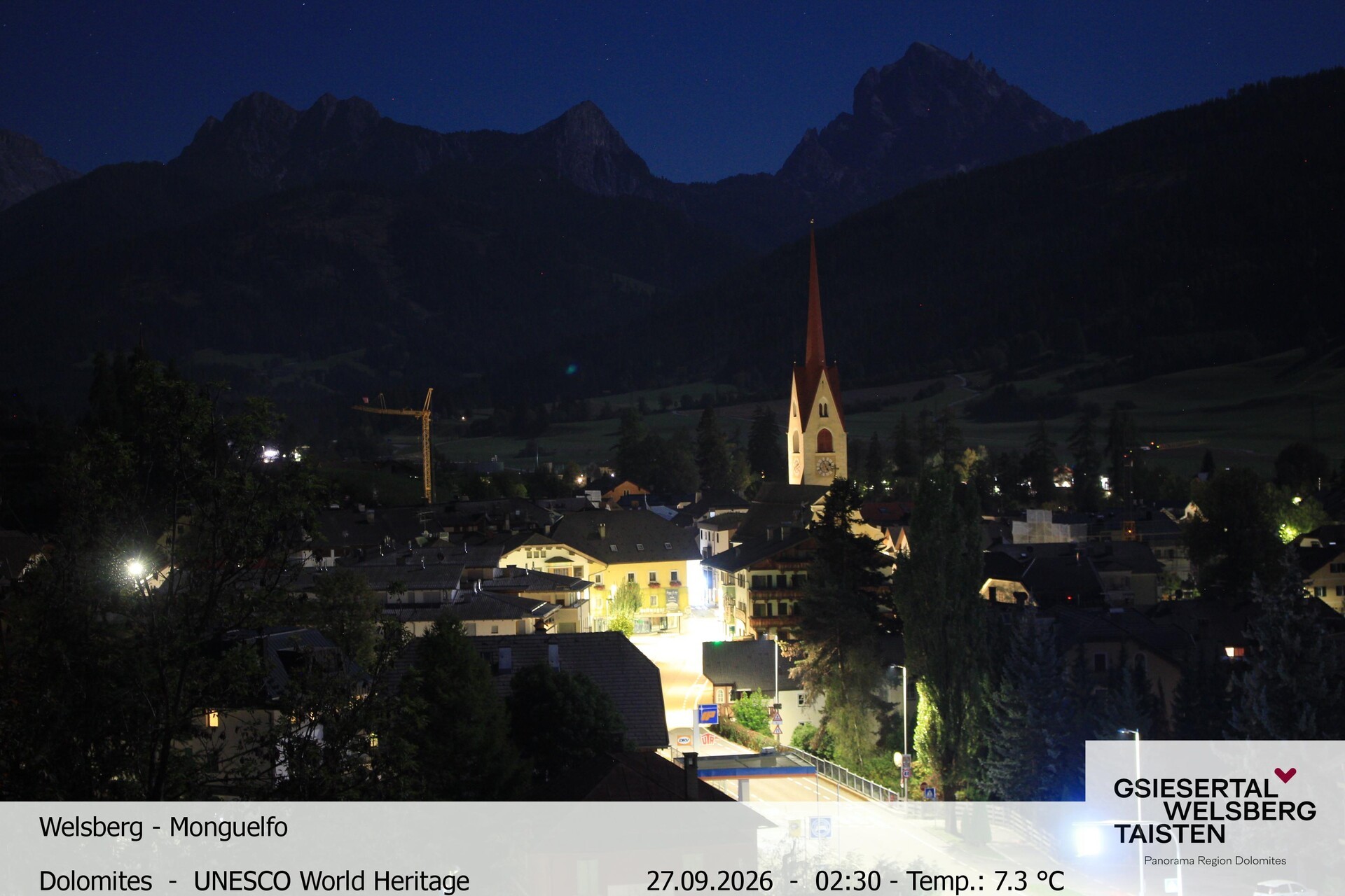 Archiv Foto Webcam Sicht auf Welsberg (Gsieser Tal, Südtirol)