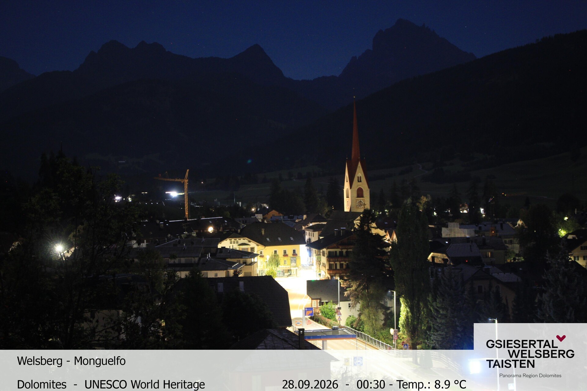 Archiv Foto Webcam Sicht auf Welsberg (Gsieser Tal, Südtirol)