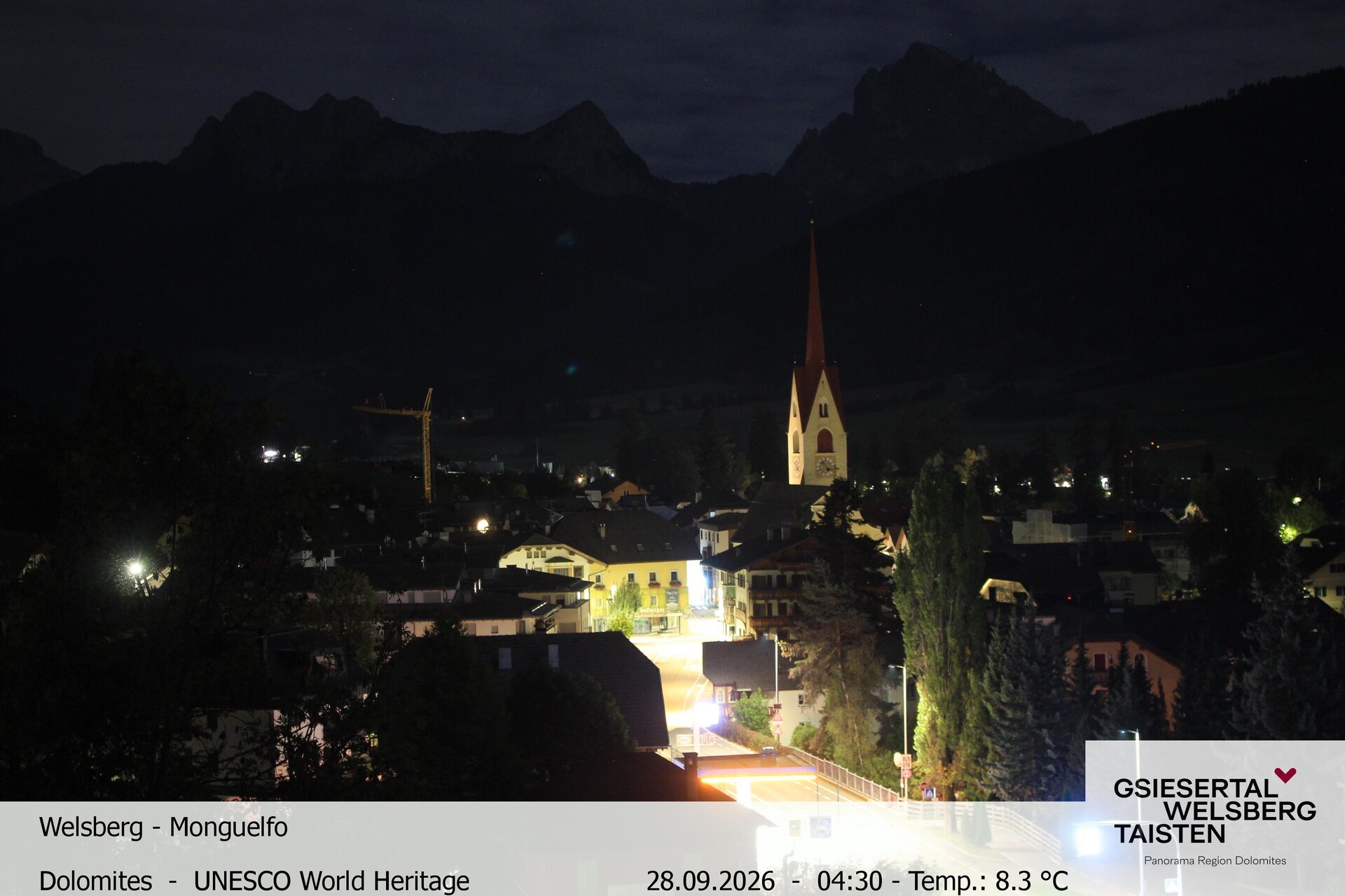 Archiv Foto Webcam Sicht auf Welsberg (Gsieser Tal, Südtirol)