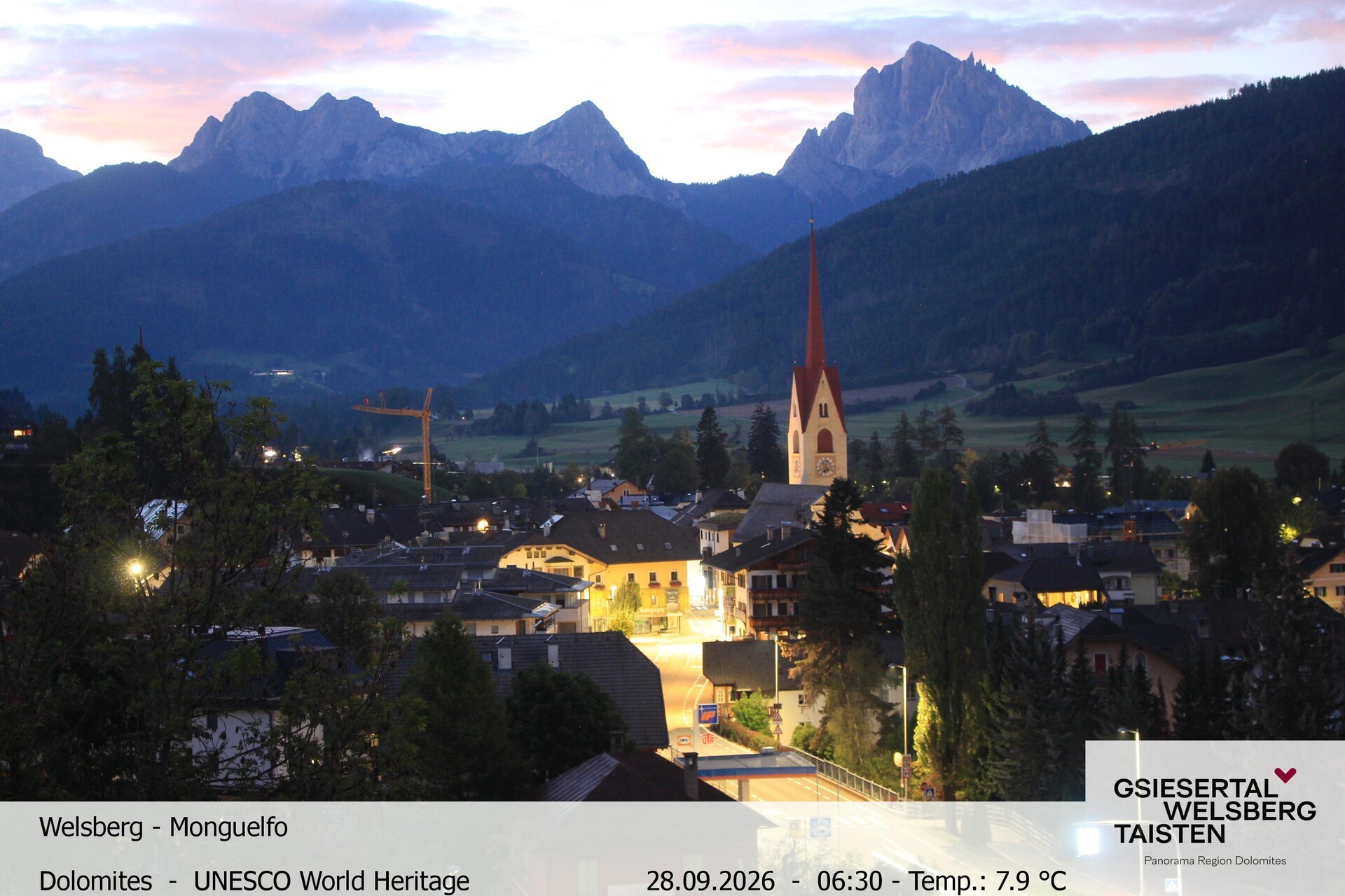 Archiv Foto Webcam Sicht auf Welsberg (Gsieser Tal, Südtirol)