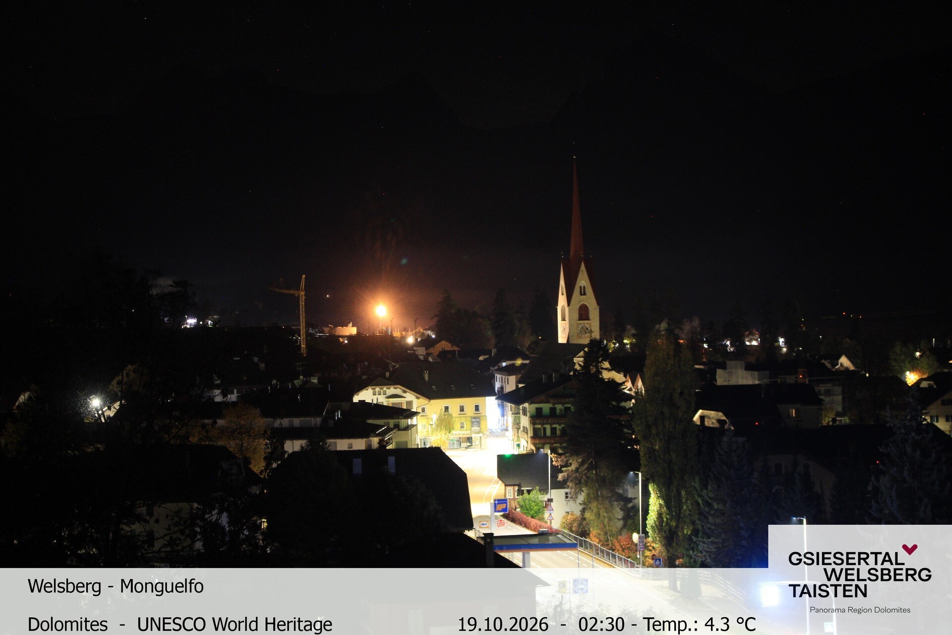 Archiv Foto Webcam Sicht auf Welsberg (Gsieser Tal, Südtirol)
