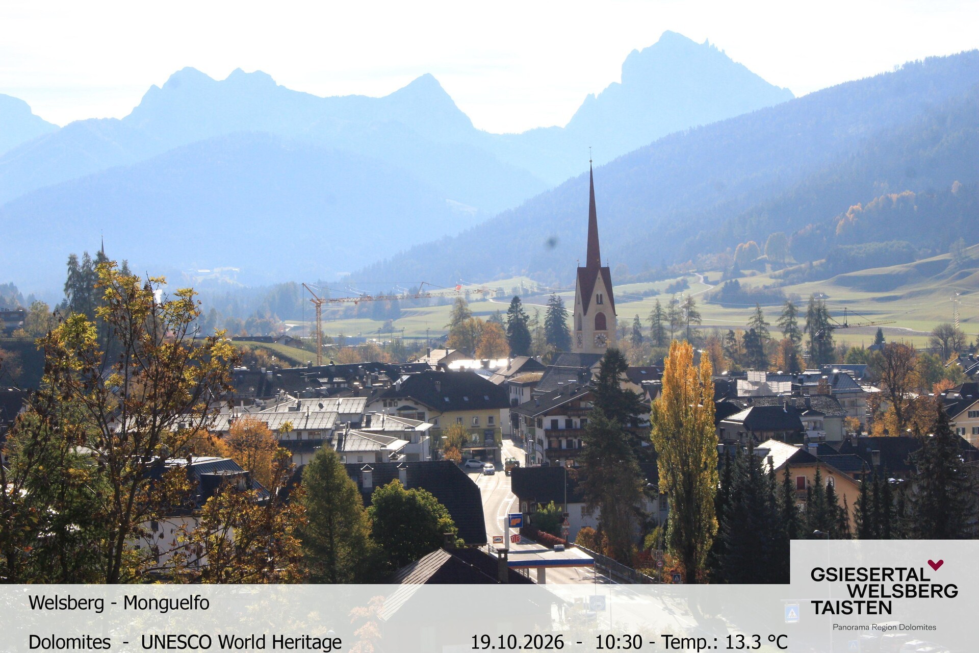 Archiv Foto Webcam Sicht auf Welsberg (Gsieser Tal, Südtirol)