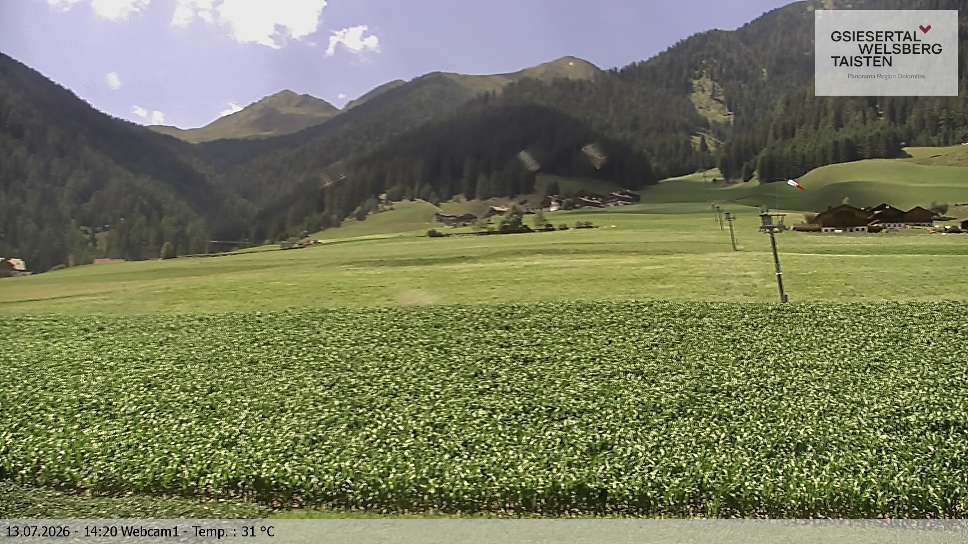 Archiv Foto Webcam Binter Höfe – St. Magdalena, Gsiesertal (Südtirol)