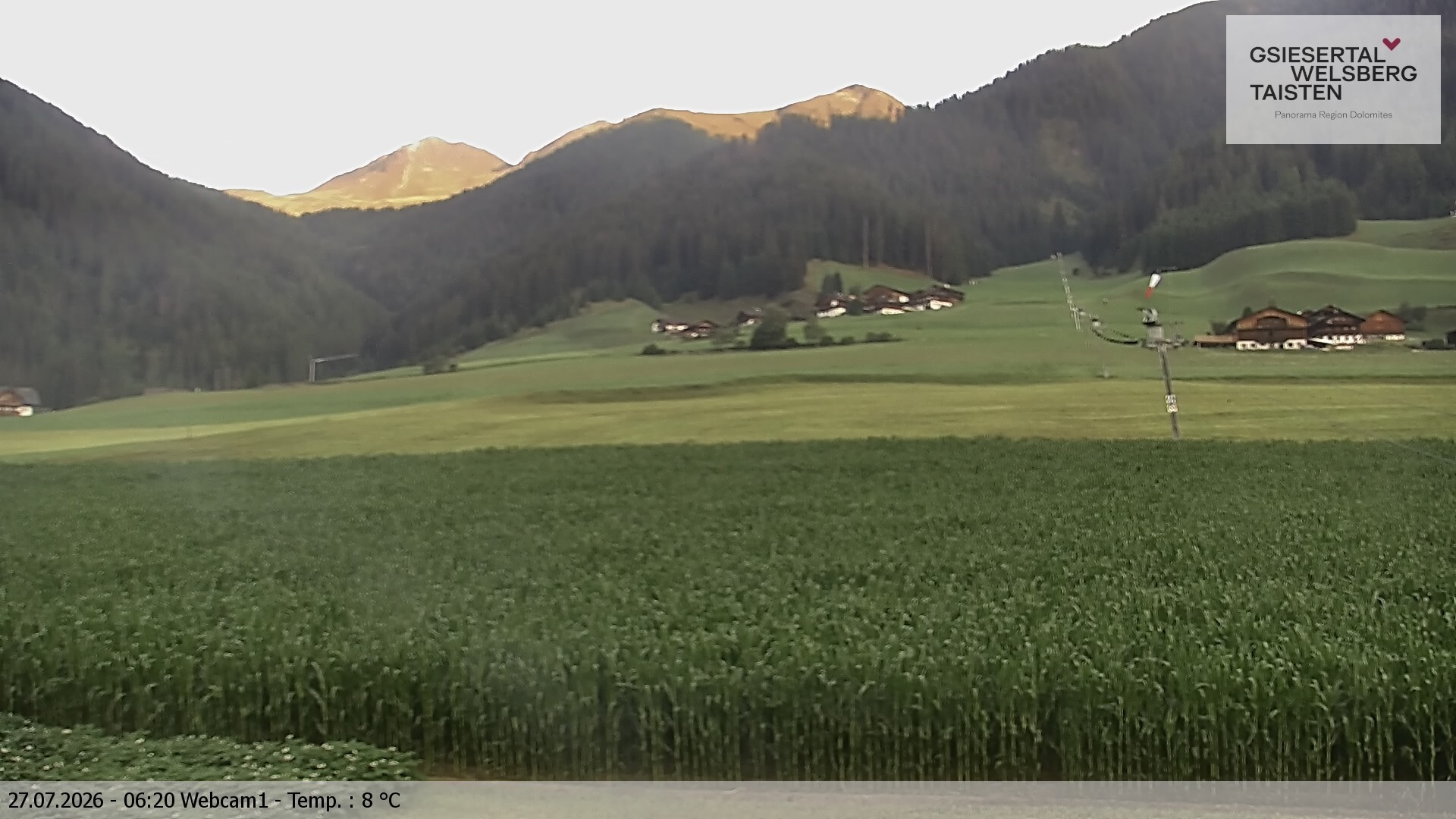 Archived image Webcam Binter – St. Magdalena, Gsiesertal (Südtirol)