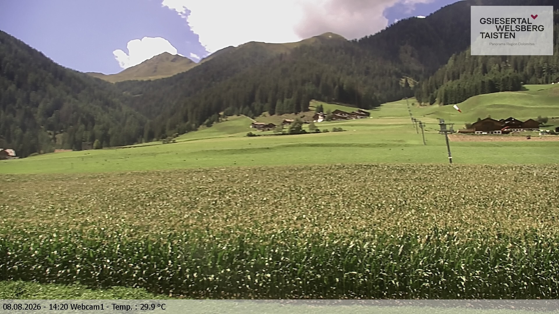 Archiv Foto Webcam Binter Höfe – St. Magdalena, Gsiesertal (Südtirol)