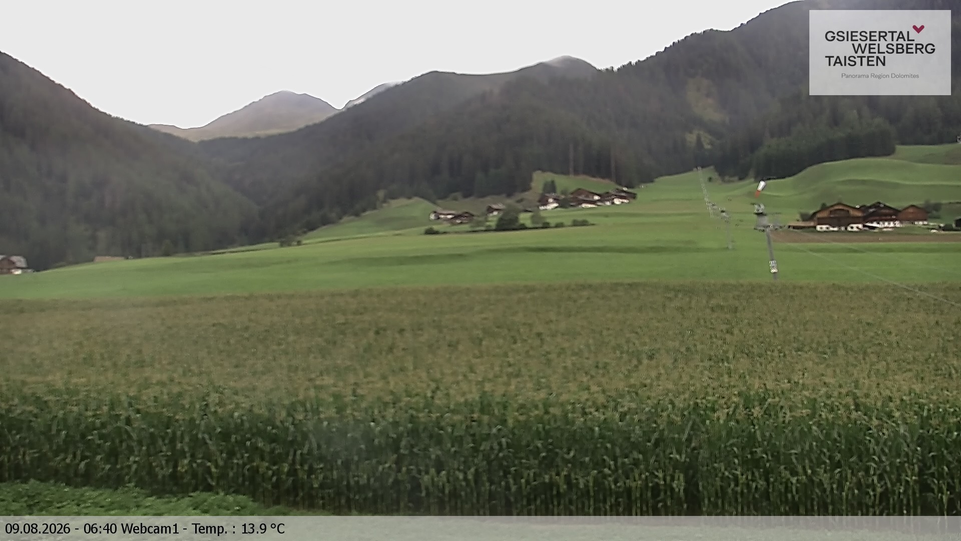 Archived image Webcam Binter – St. Magdalena, Gsiesertal (Südtirol)