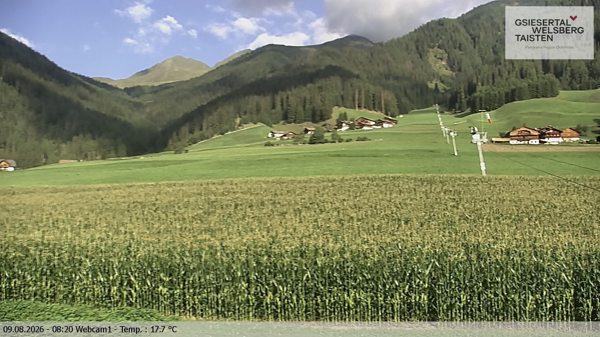 Archived image Webcam Binter – St. Magdalena, Gsiesertal (Südtirol)