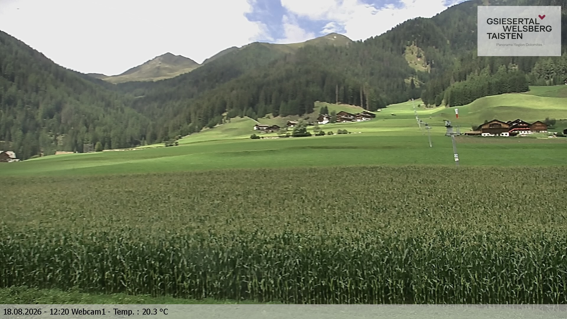Archiv Foto Webcam Binter Höfe – St. Magdalena, Gsiesertal (Südtirol)