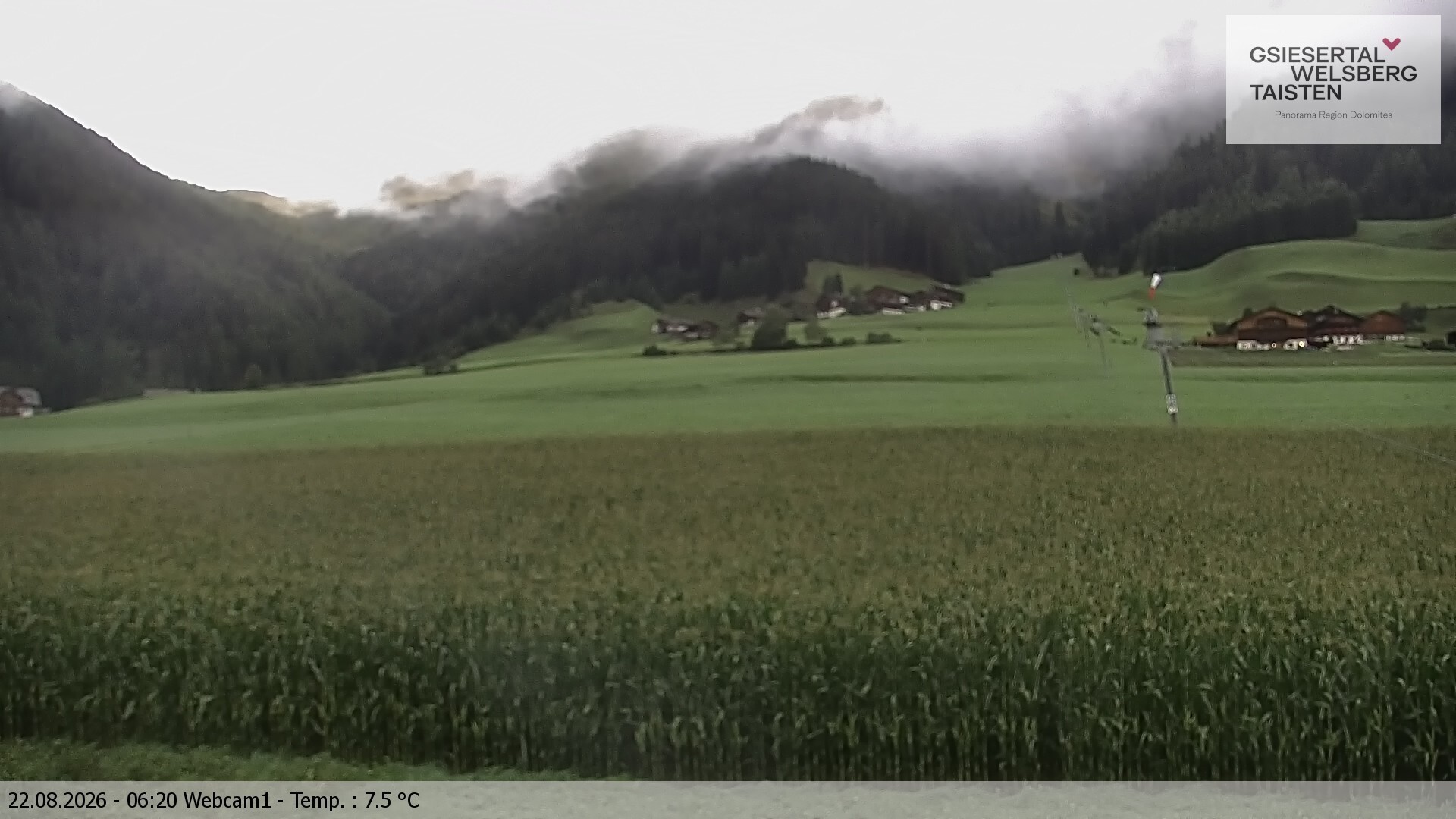Archiv Foto Webcam Binter Höfe – St. Magdalena, Gsiesertal (Südtirol)