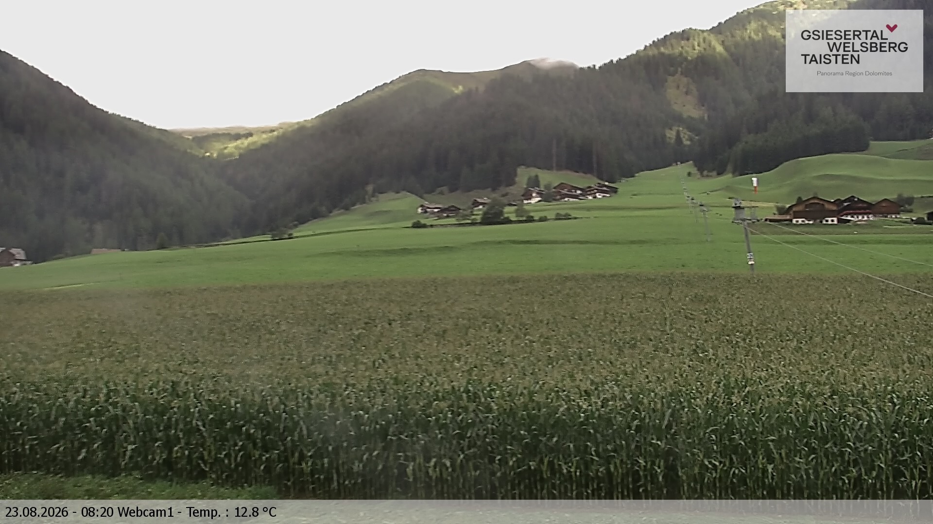 Archived image Webcam Binter – St. Magdalena, Gsiesertal (Südtirol)