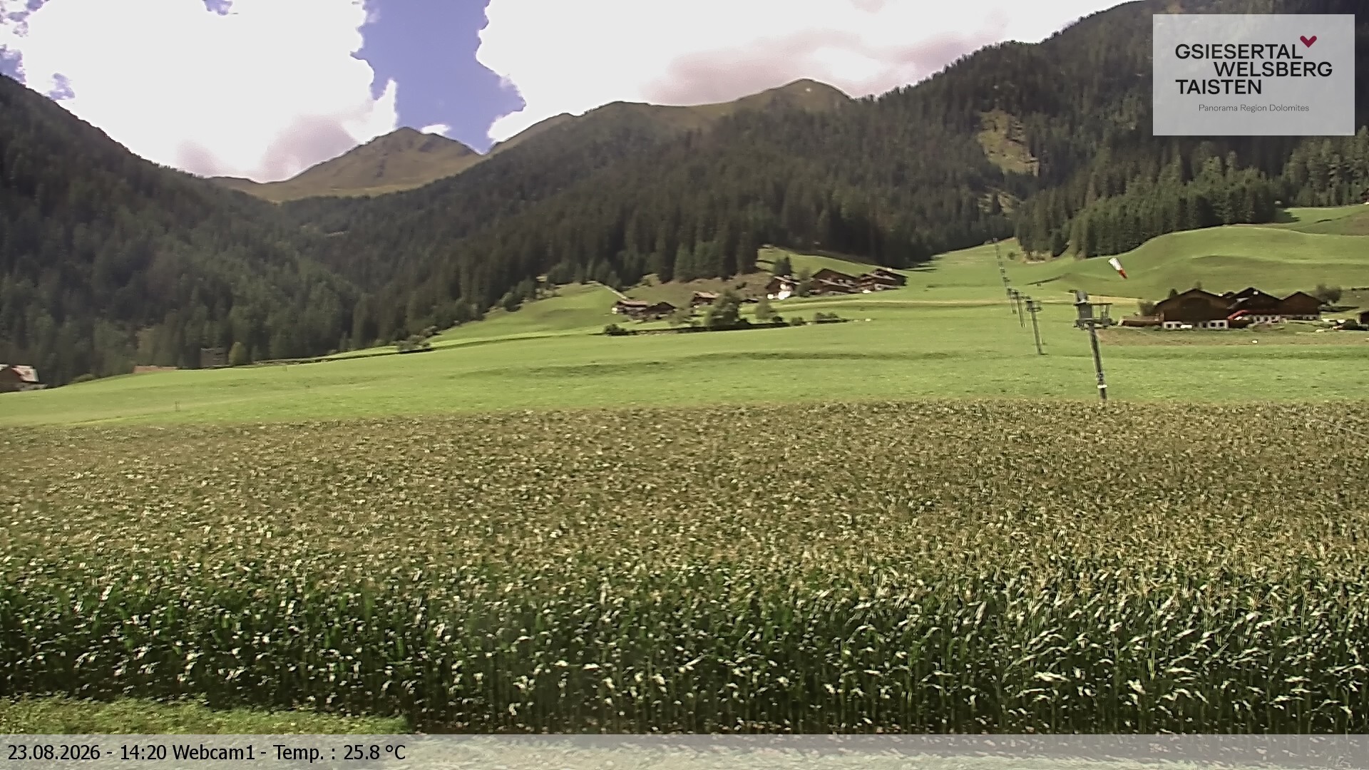 Archived image Webcam Binter – St. Magdalena, Gsiesertal (Südtirol)