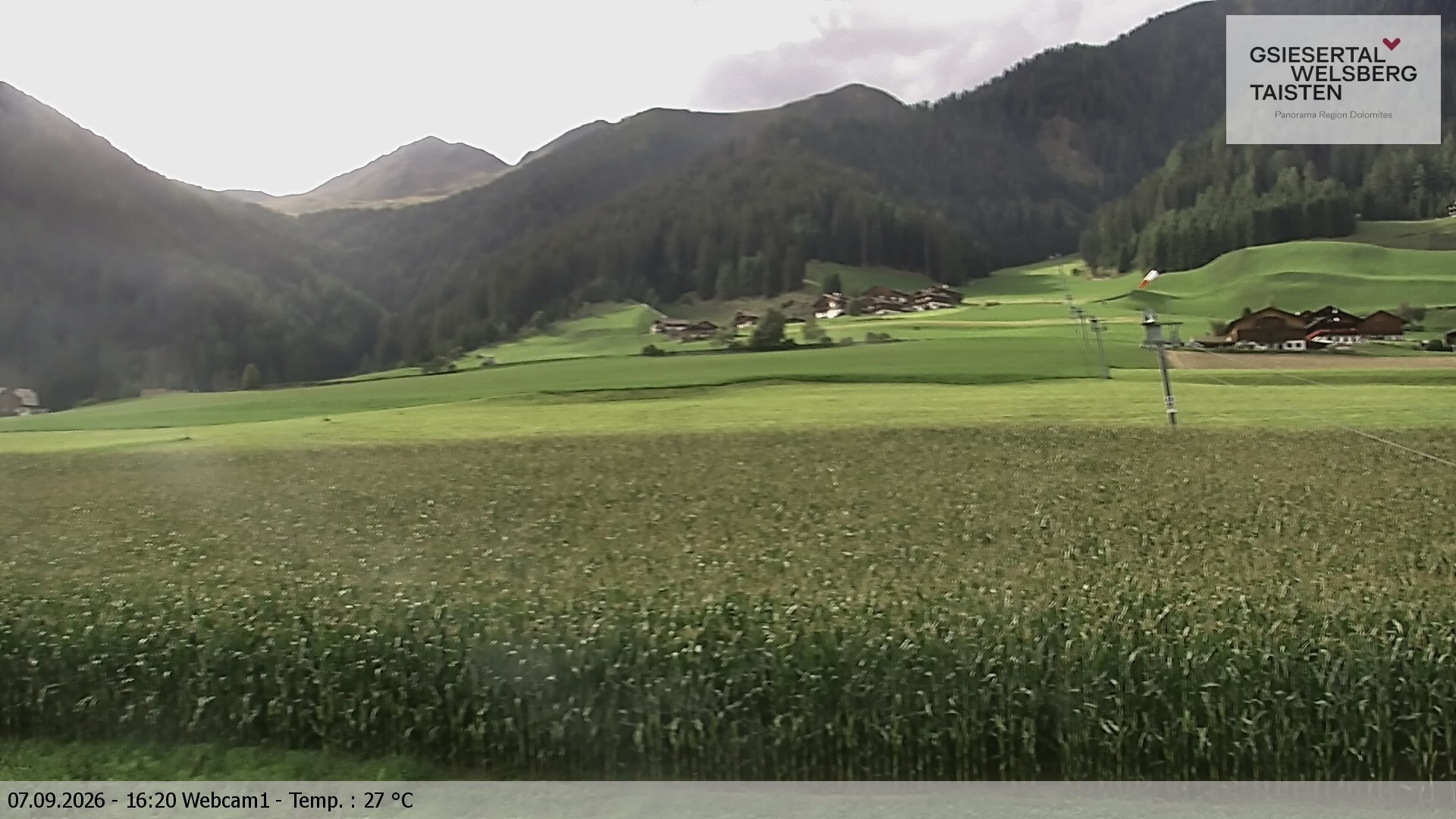 Archiv Foto Webcam Binter Höfe – St. Magdalena, Gsiesertal (Südtirol)